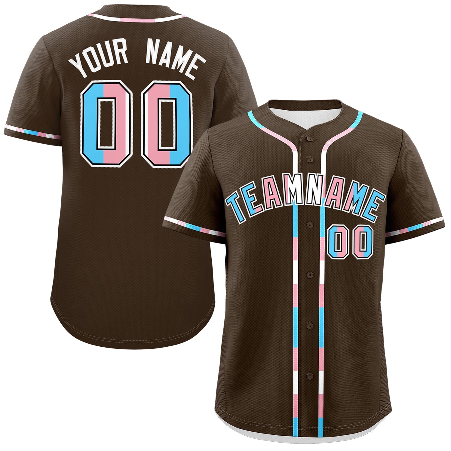 Custom Brown Transgender For Pride Month Classic Style Baseball Jersey| KXKSHOP