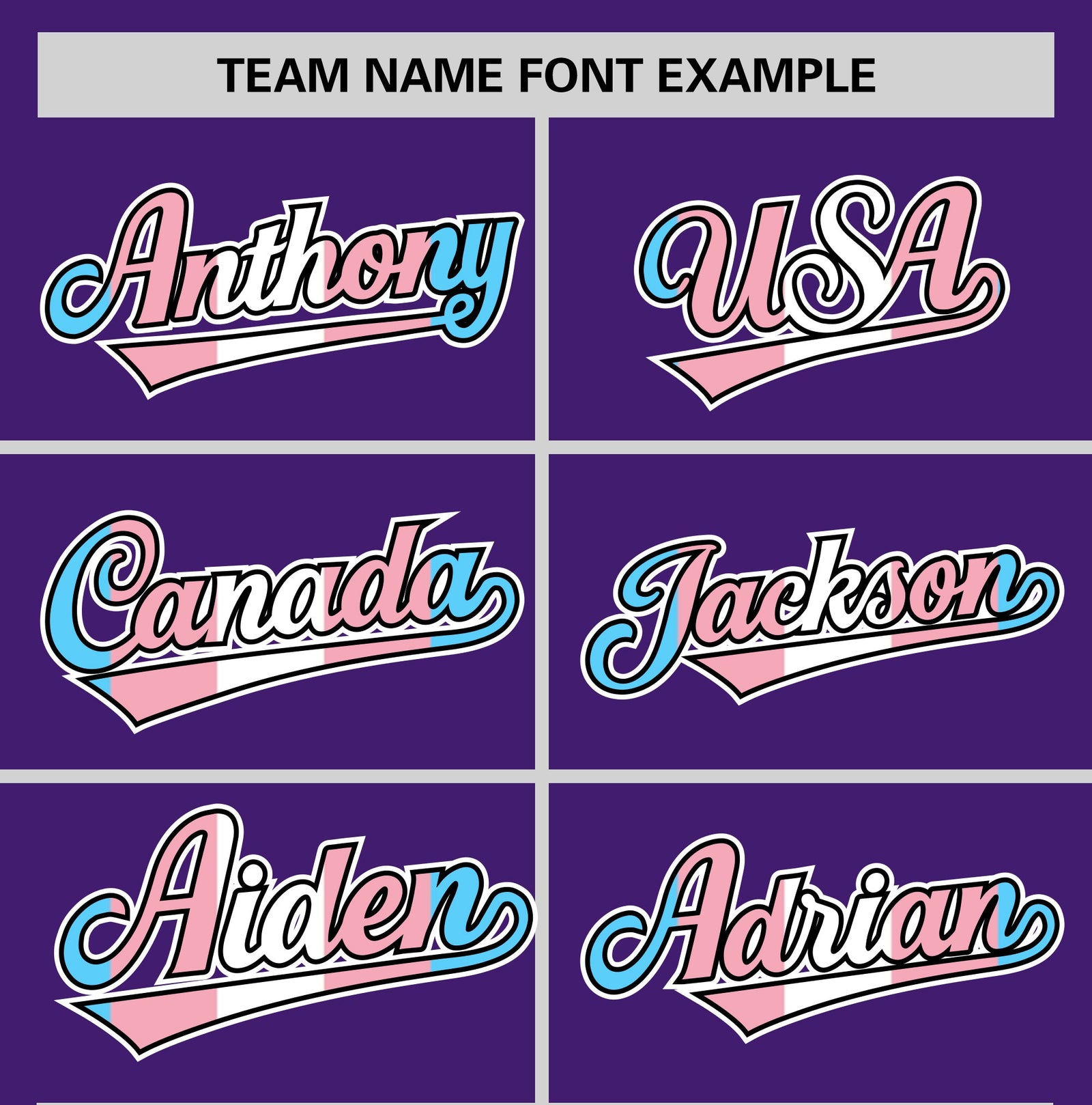 Custom Purple Powder Blue Transgender For Pride Month Classic Style Baseball Jersey| KXKSHOP