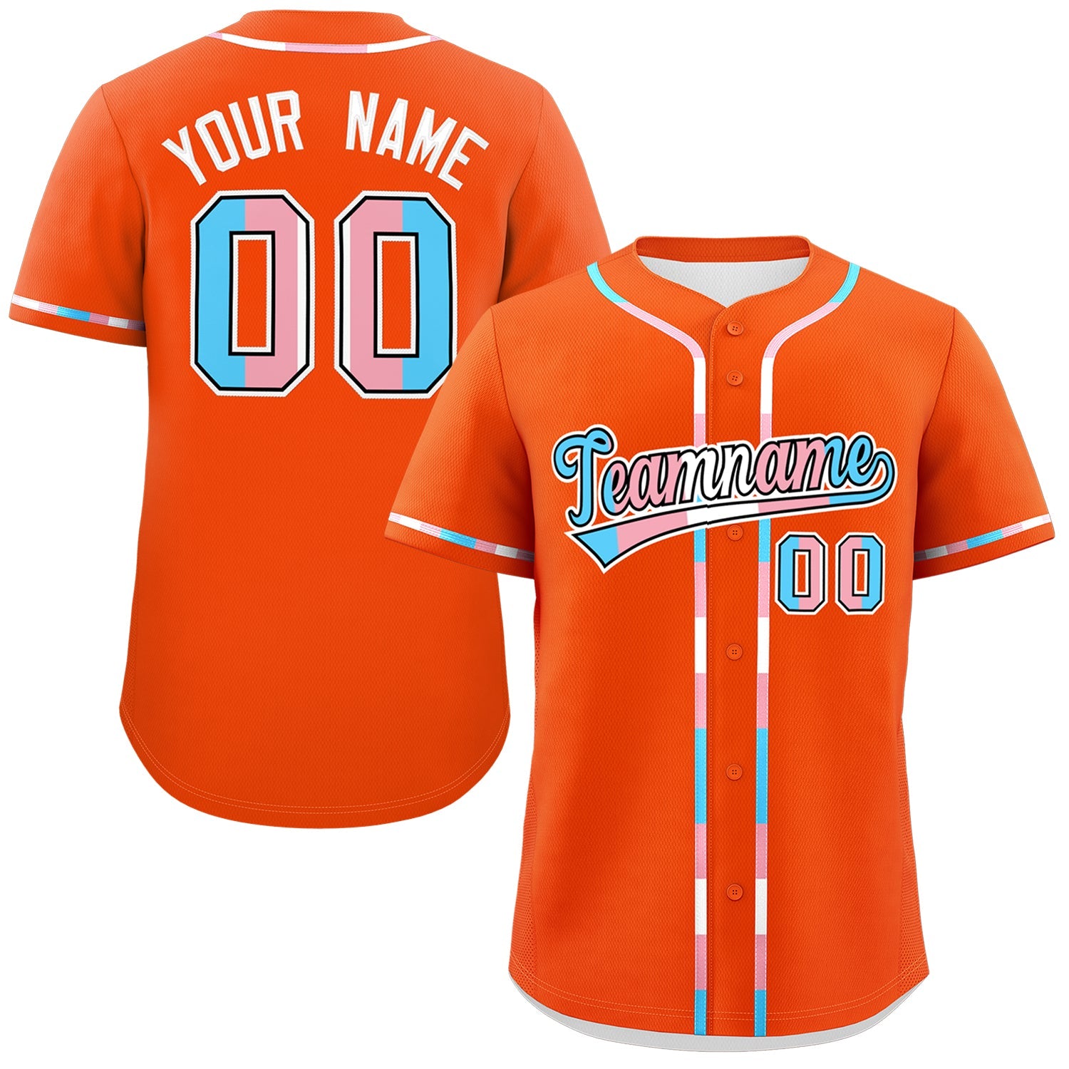 Custom Orange Transgender For Pride Month Classic Style Baseball Jersey| KXKSHOP