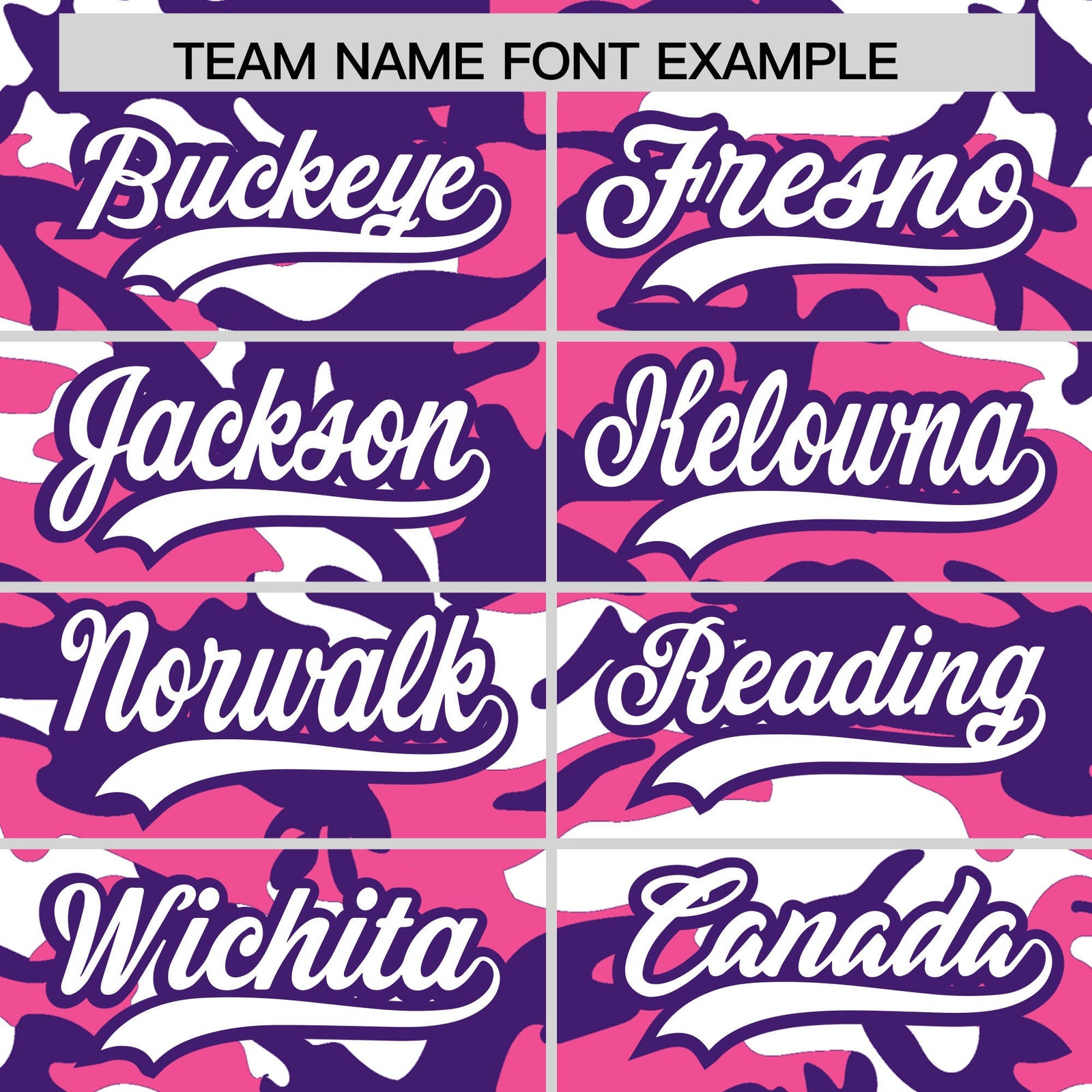 Custom Pink Purple White Camo Gradient Fashion Baseball Jersey | Perfect for Training,Sublimation Printed & Stitched,Add Name and Numbern,Perfect for Teams | KXKSHOP