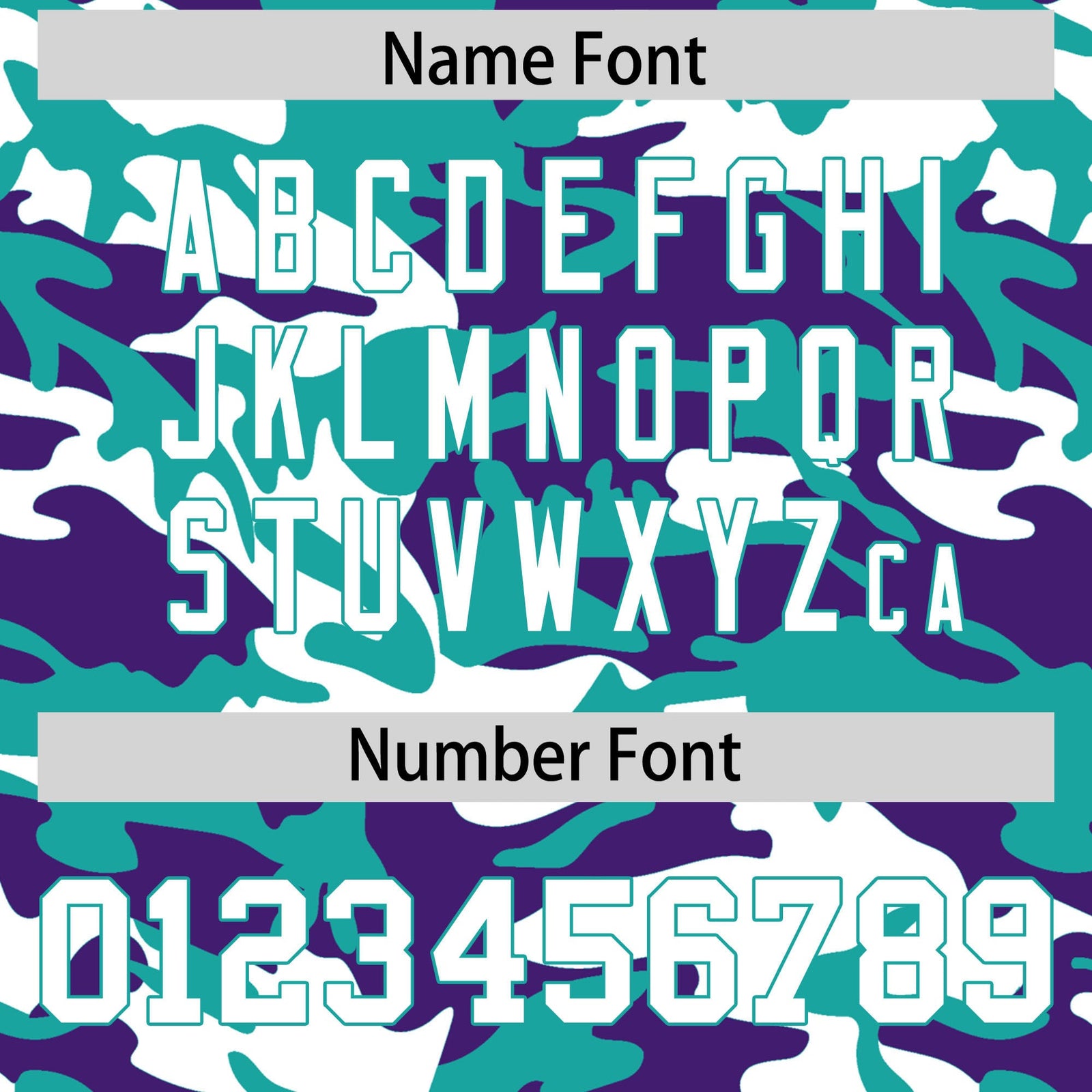 Custom Aqua Purple White Camo Gradient Fashion Baseball Jersey
