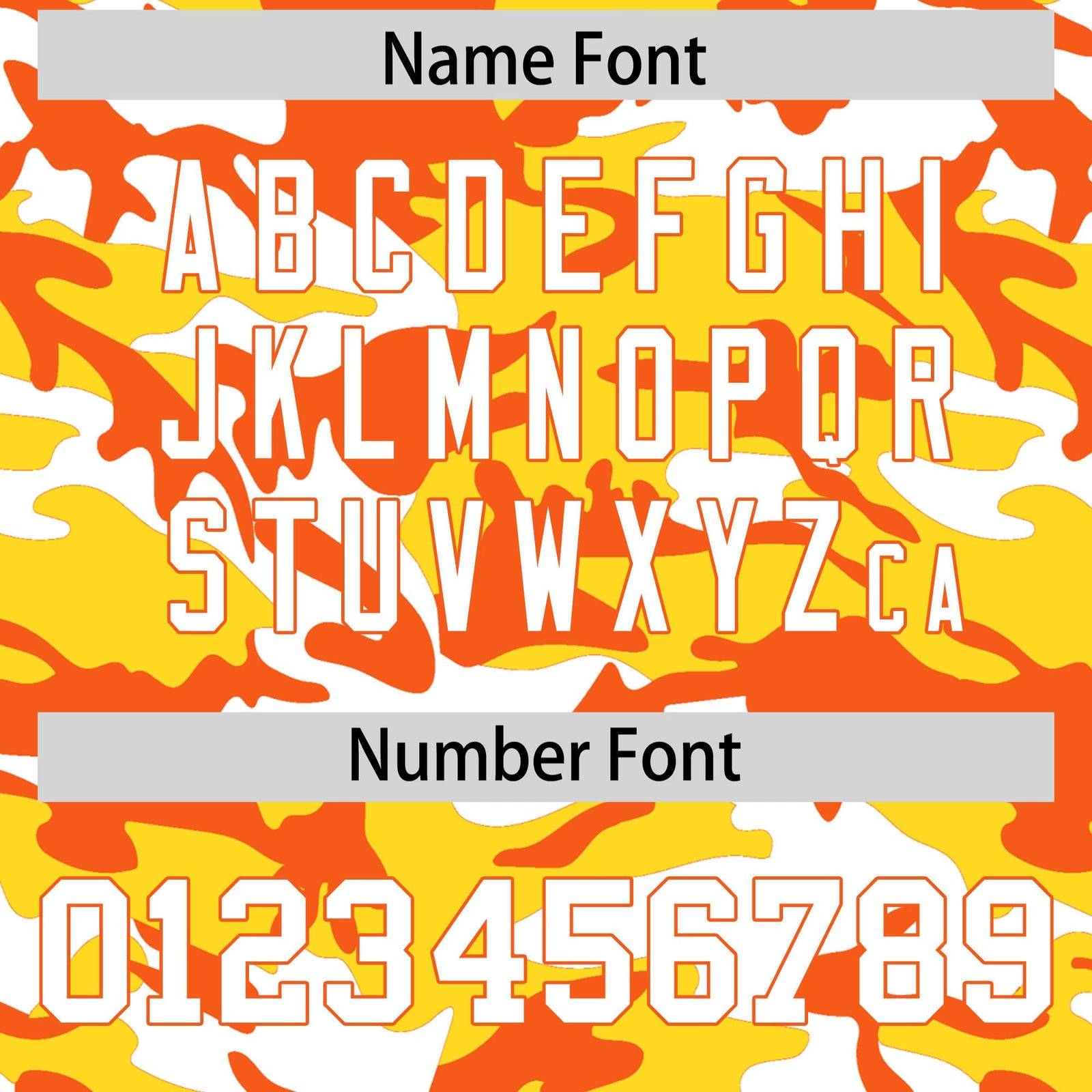Custom Gold Orange White Camo Gradient Fashion Baseball Jersey | Perfect for Training,Sublimation Printed & Stitched,Add Name and Numbern,Perfect for Teams | KXKSHOP