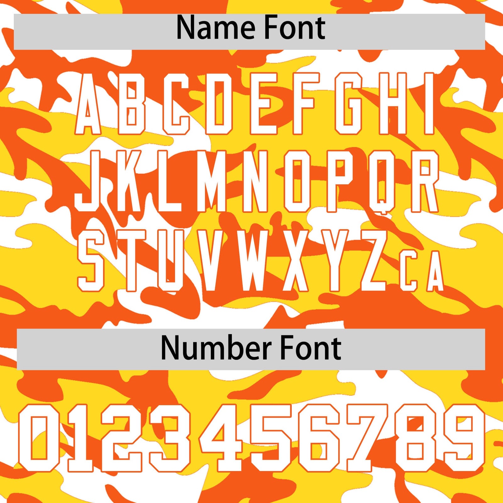 Custom Gold Orange White Camo Gradient Fashion Baseball Jersey | Perfect for Training,Sublimation Printed & Stitched,Add Name and Numbern,Perfect for Teams | KXKSHOP