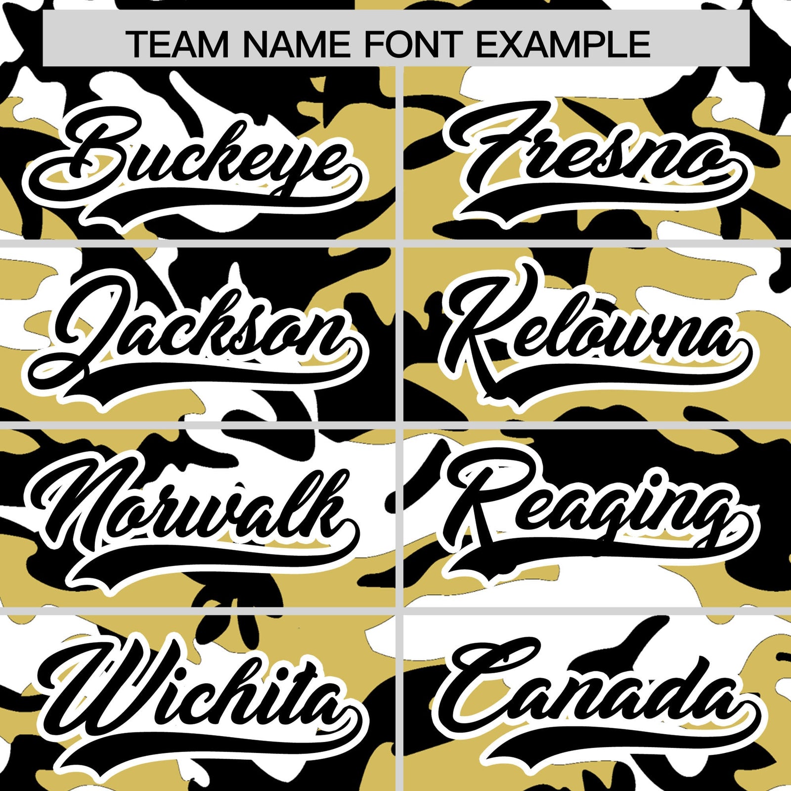 Custom Old Gold Black White Camo Gradient Fashion Baseball Jersey | Perfect for Training,Sublimation Printed & Stitched,Add Name and Numbern,Perfect for Teams | KXKSHOP