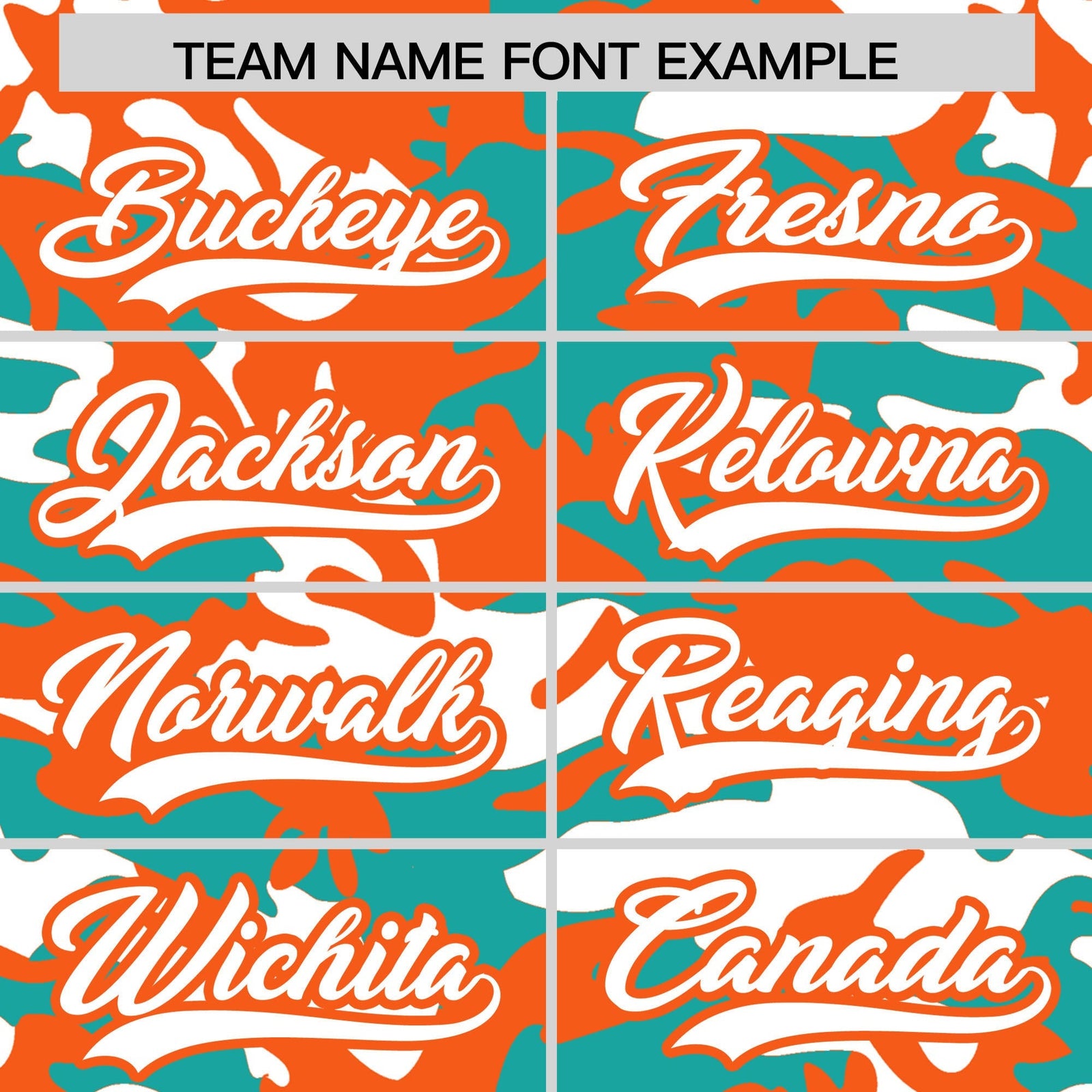 Custom Aqua White Orange Camo Gradient Fashion Baseball Jersey | Perfect for Training,Sublimation Printed & Stitched,Add Name and Numbern,Perfect for Teams | KXKSHOP