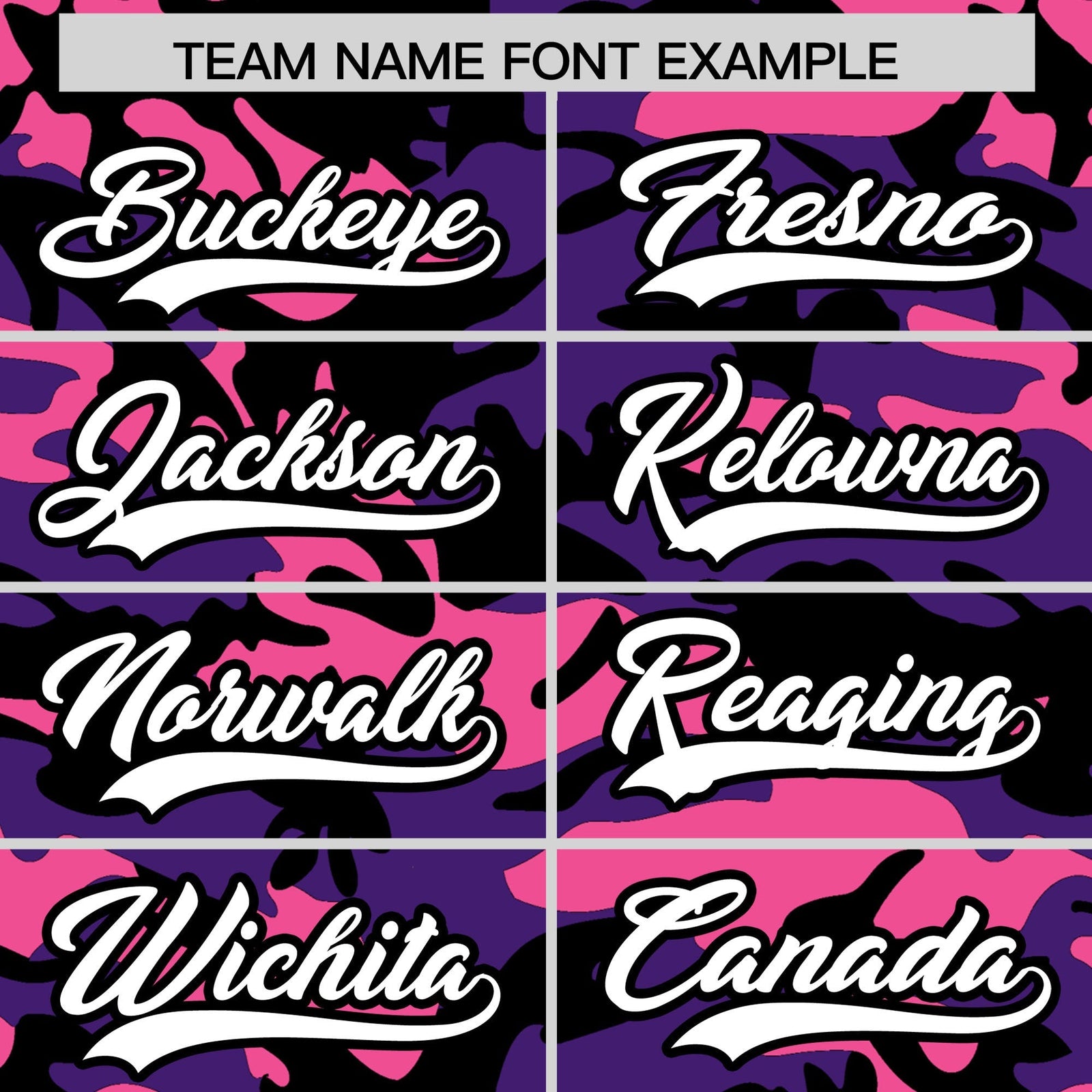 Custom Purple Pink Black Camo Gradient Fashion Baseball Jersey | Perfect for Training,Sublimation Printed & Stitched,Add Name and Numbern,Perfect for Teams | KXKSHOP