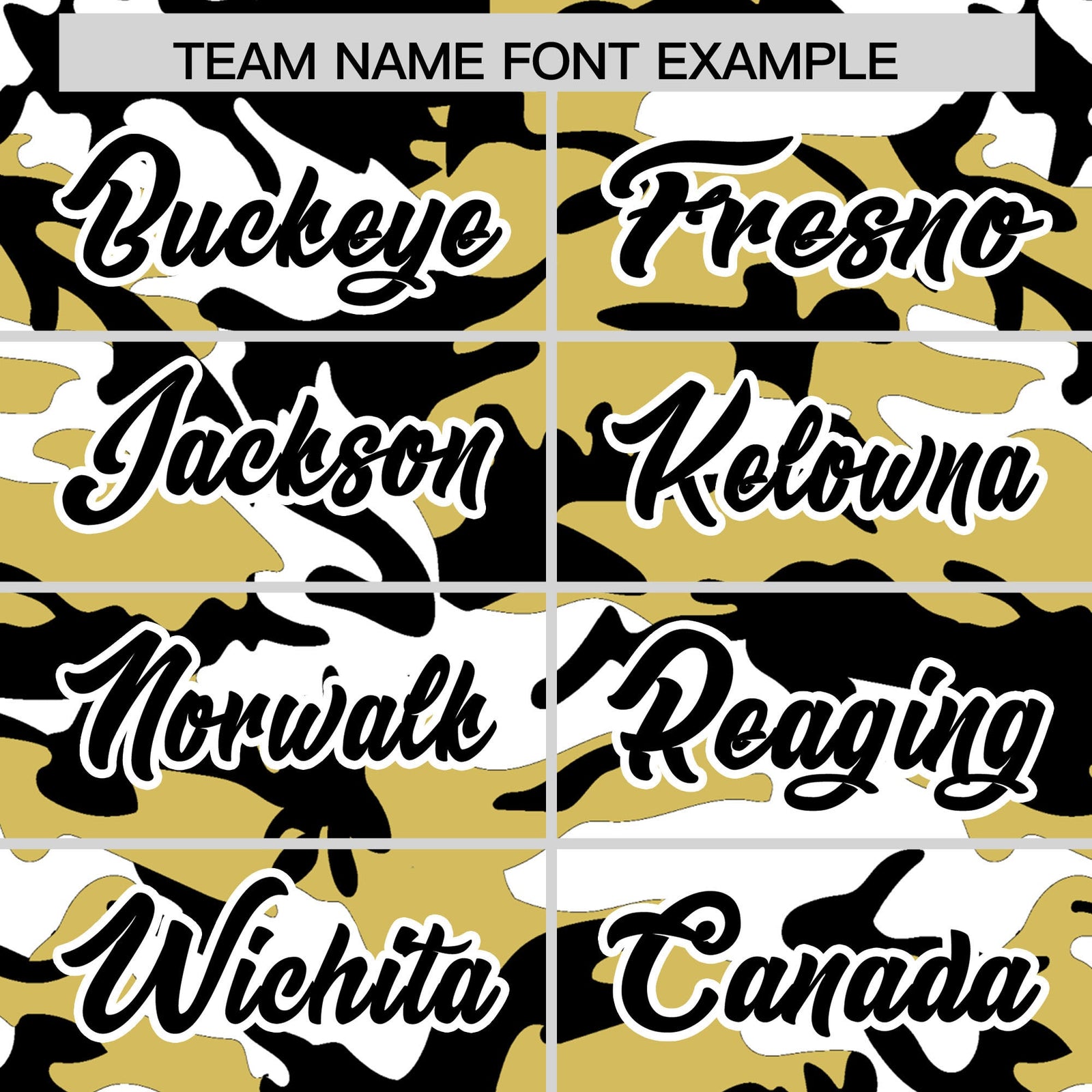 Custom Old Gold Black White Camo Gradient Fashion Baseball Jersey | Perfect for Training,Sublimation Printed & Stitched,Add Name and Numbern,Perfect for Teams | KXKSHOP