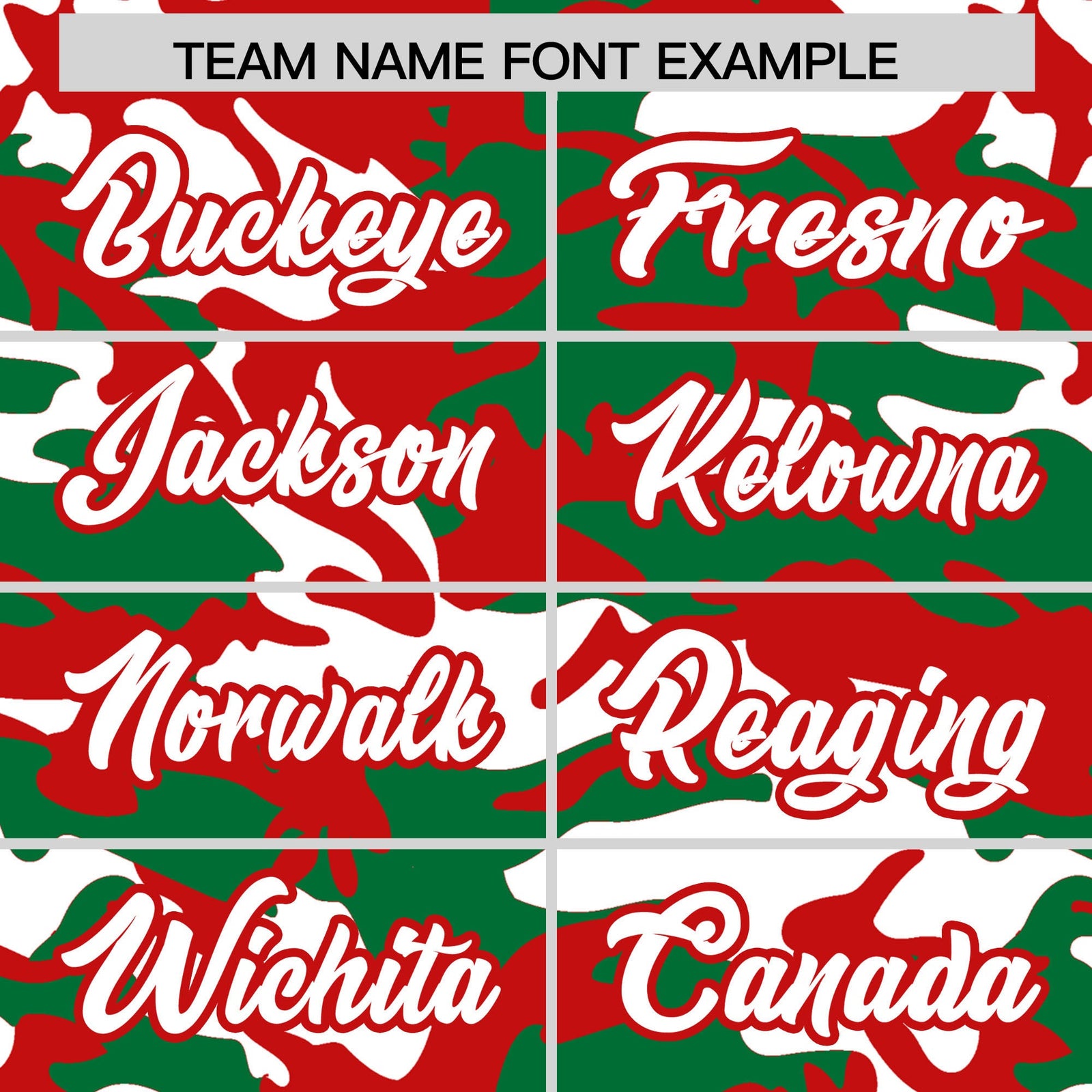 Custom Kelly Green Red White Camo Gradient Fashion Baseball Jersey | Perfect for Training,Sublimation Printed & Stitched,Add Name and Numbern,Perfect for Teams | KXKSHOP