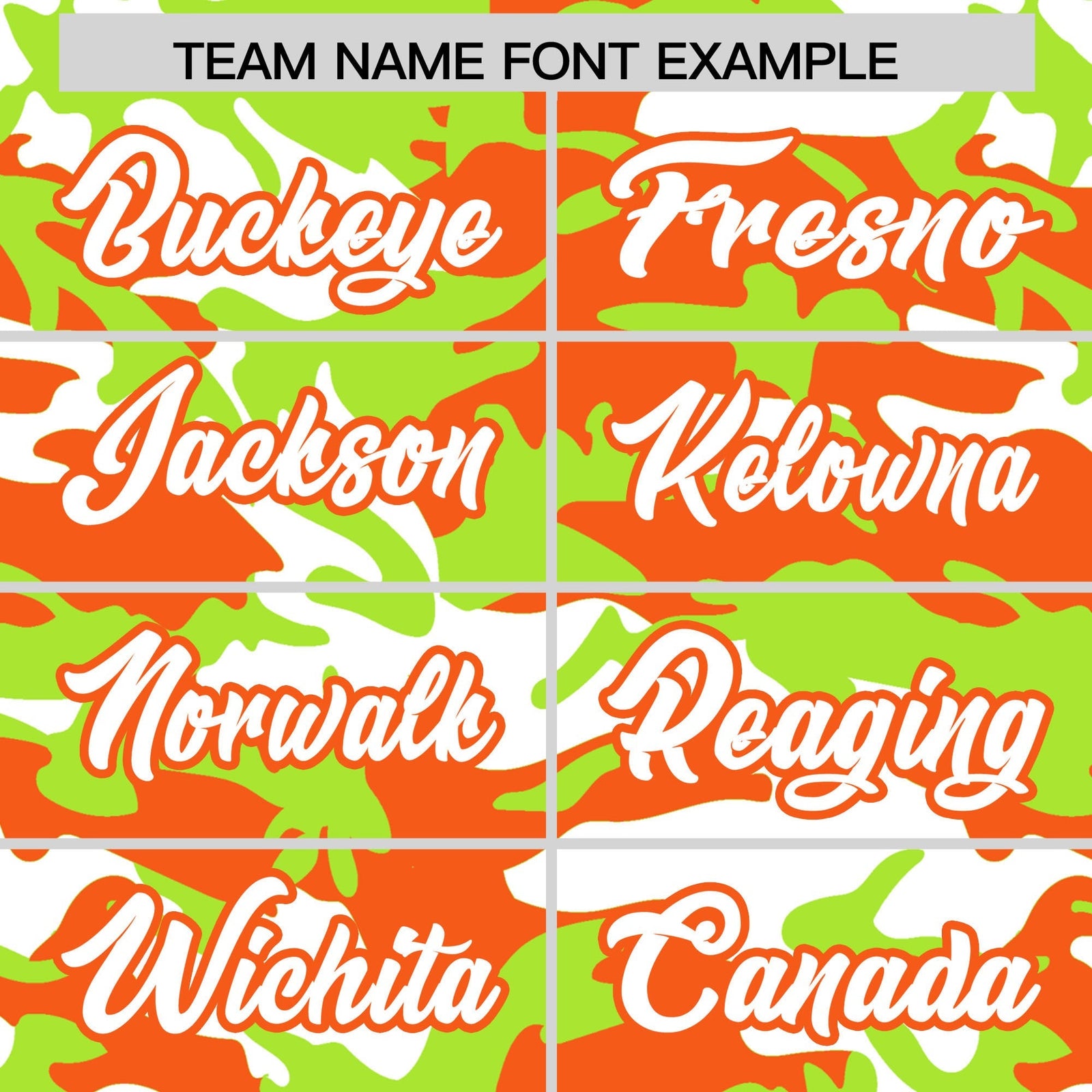 Custom Neon Green Orange White Camo Gradient Fashion Baseball Jersey | Perfect for Training,Sublimation Printed & Stitched,Add Name and Numbern,Perfect for Teams | KXKSHOP
