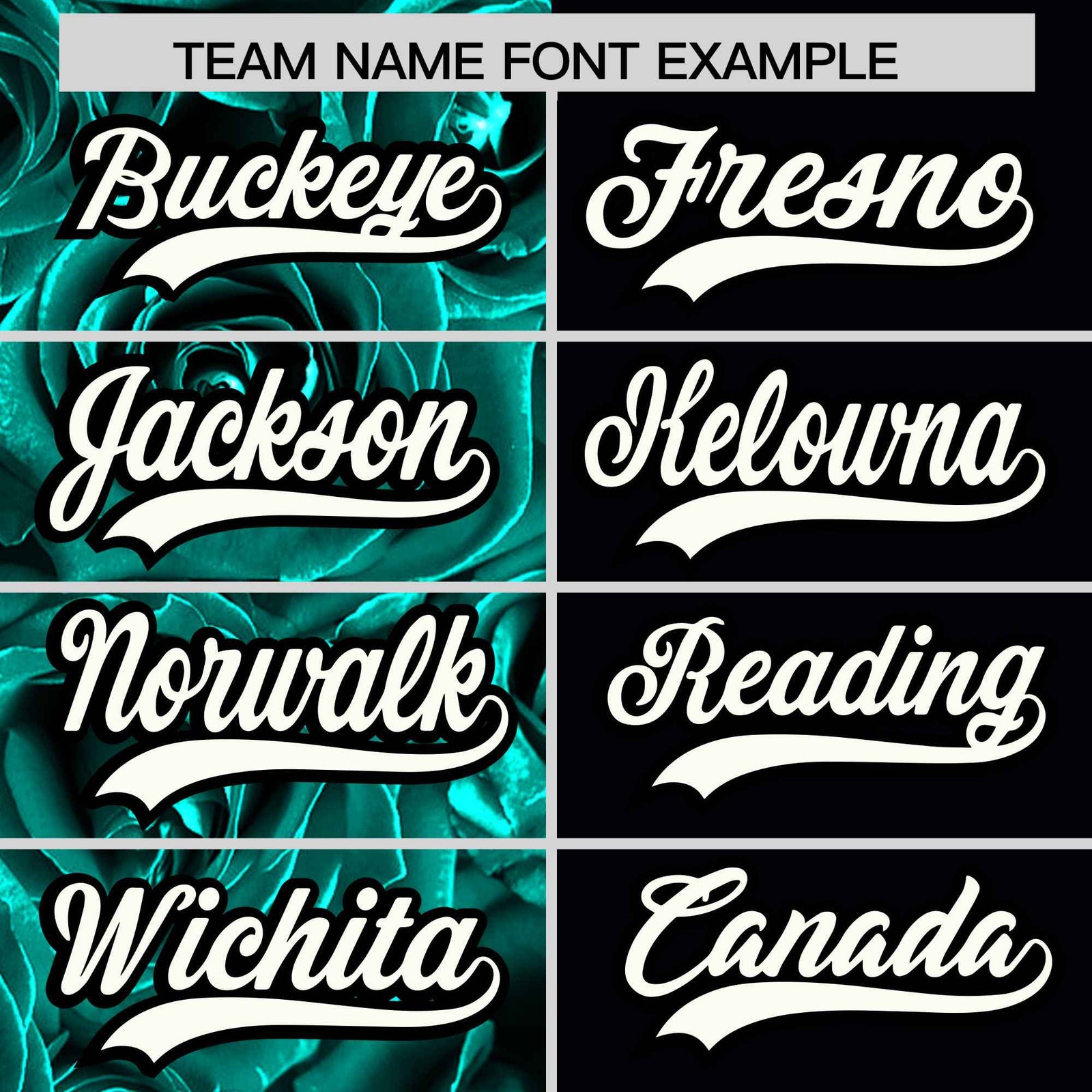 Custom Aqua Black Split Rose Print Authentic Baseball Jersey