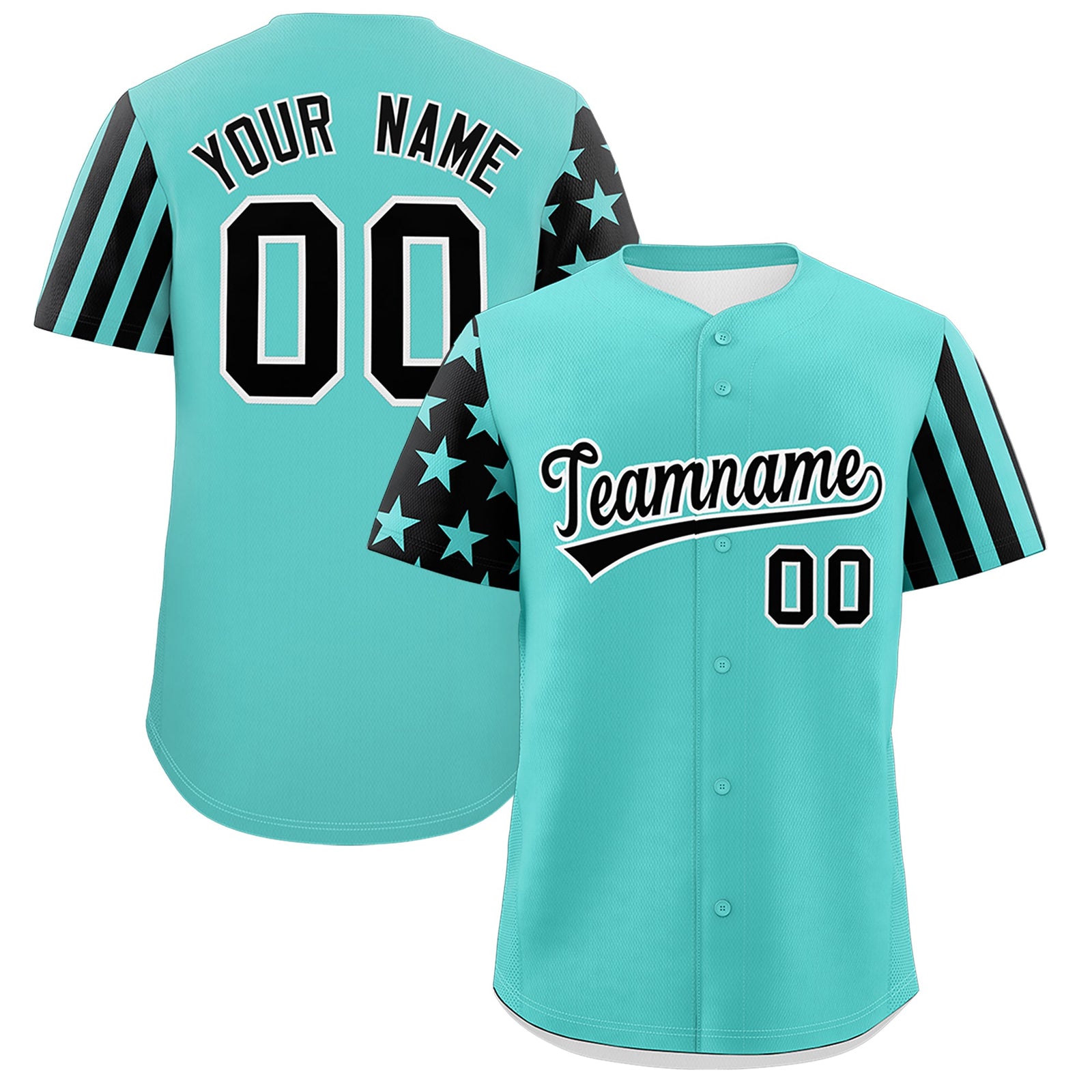 Custom Bright Green Black American Flag Raglan Sleeves Baseball Jersey| KXKSHOP