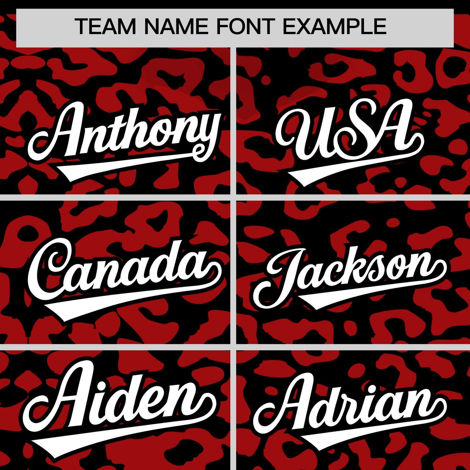 Custom Black Red Leopard Print Pattern Authentic Baseball Jersey