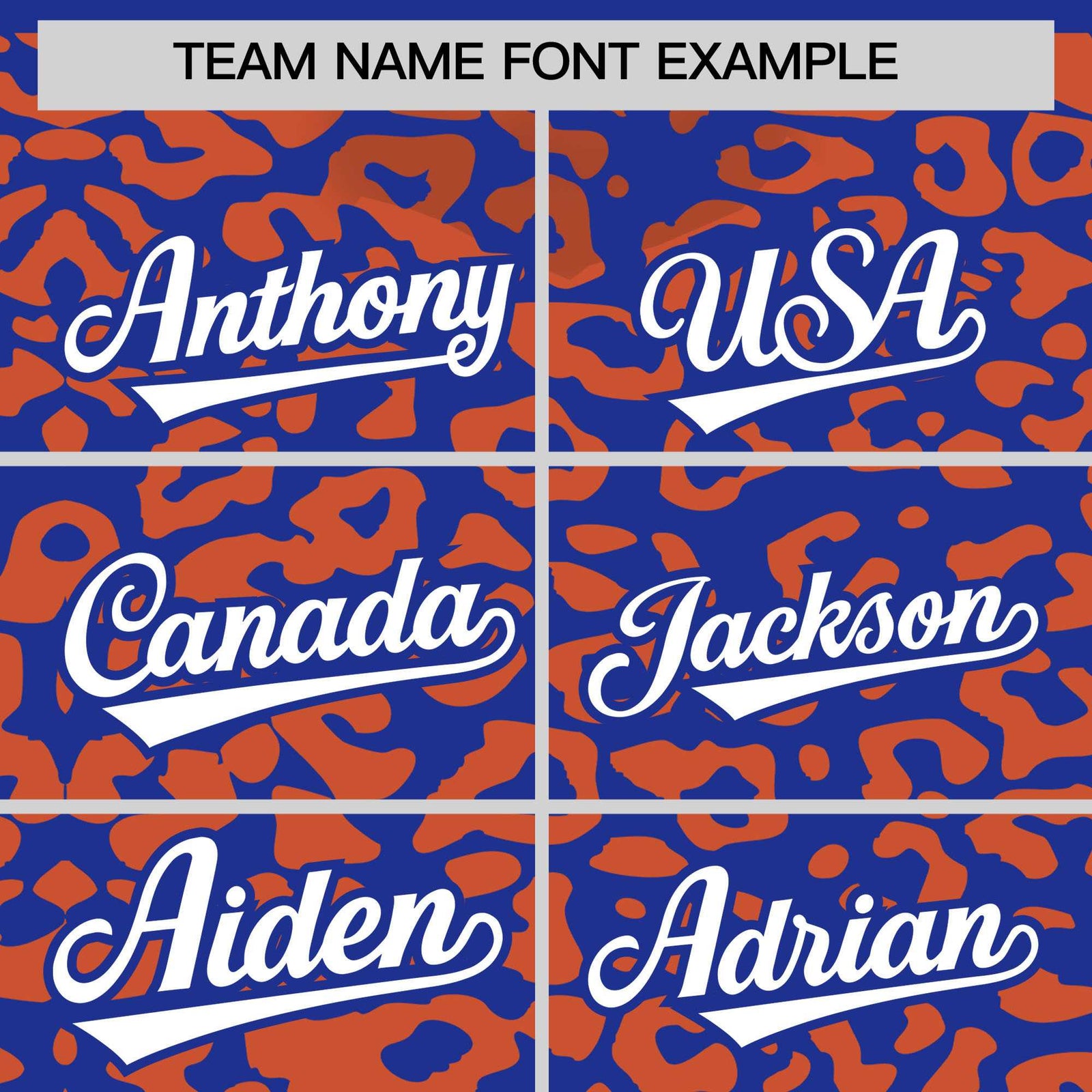 Custom Royal Orange Leopard Print Pattern Authentic Baseball Jersey