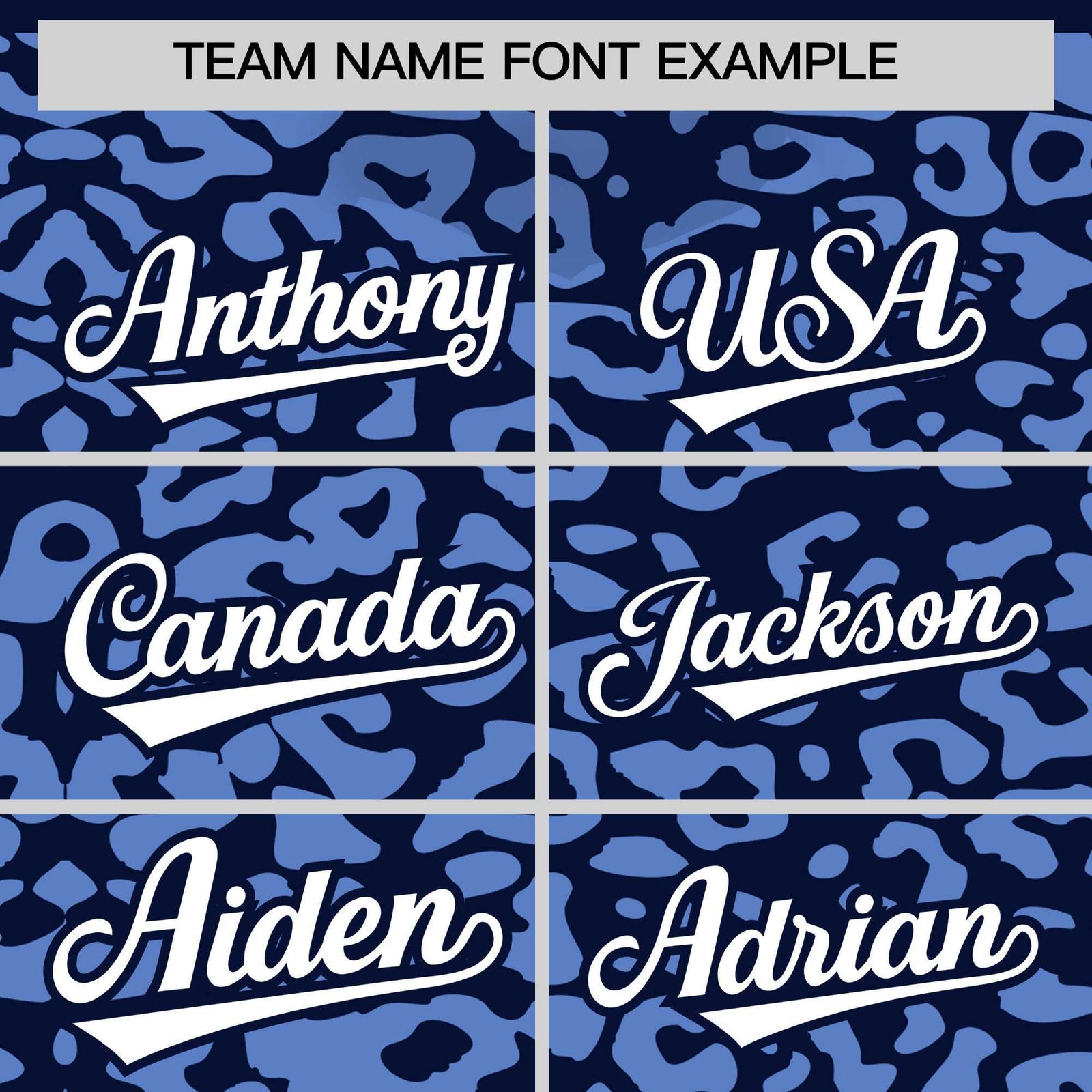 Custom Navy Light Blue Leopard Print Pattern Authentic Baseball Jersey