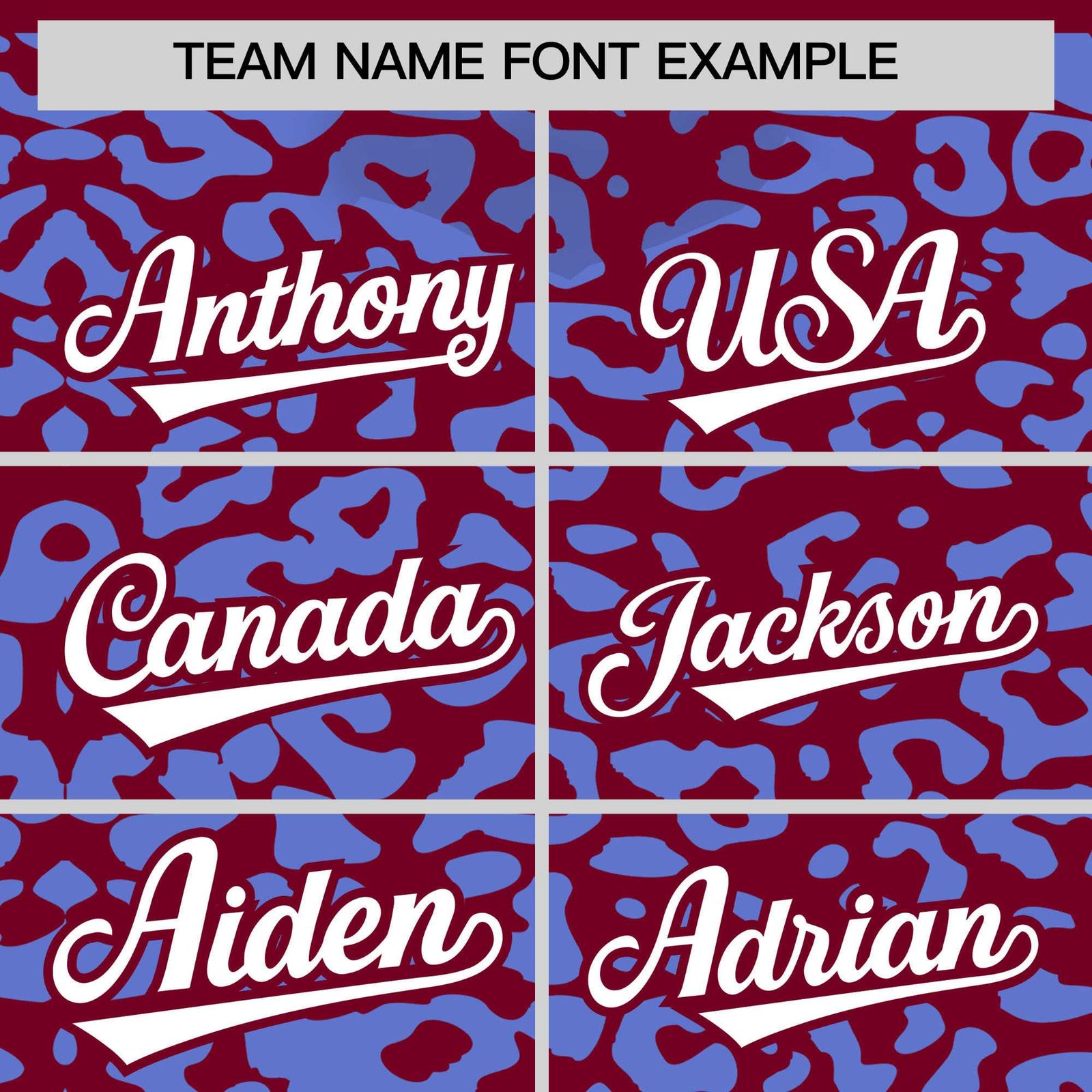 Custom Crimson Light Blue Leopard Print Pattern Authentic Baseball Jersey