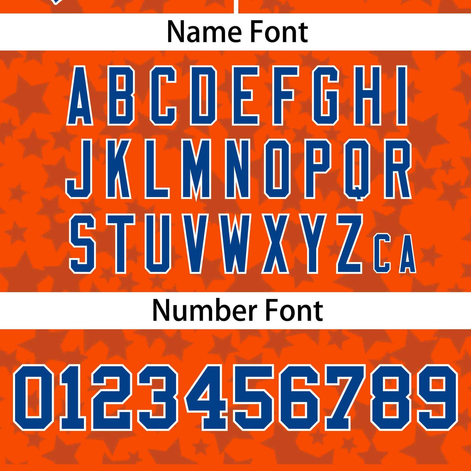 Custom Orange Royal Personalized Star Graffiti Pattern Authentic Baseball Jersey