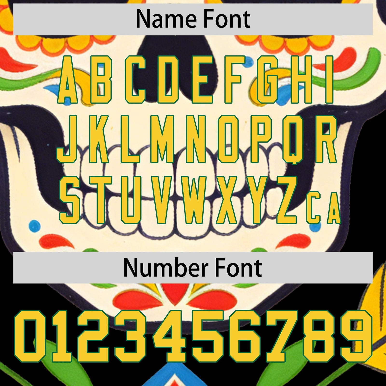 Custom Black Kelly Green Gold Graffiti Pattern Mexican style Stretch Fabric Baseball Jersey| KXKSHOP