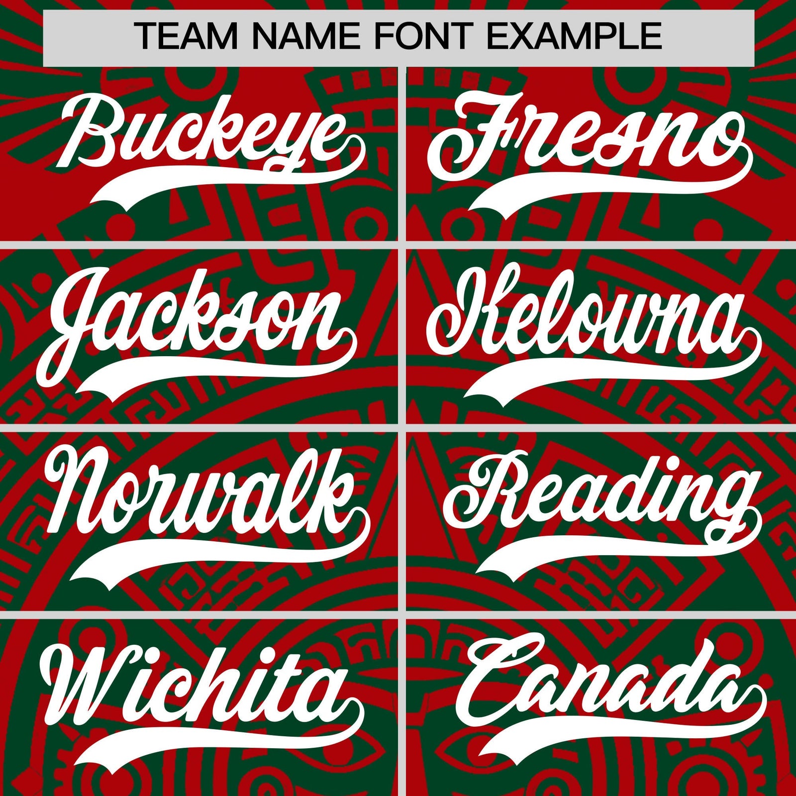Custom Red Dark Green White Graffiti Pattern Mexican style Stretch Fabric Baseball Jersey| KXKSHOP
