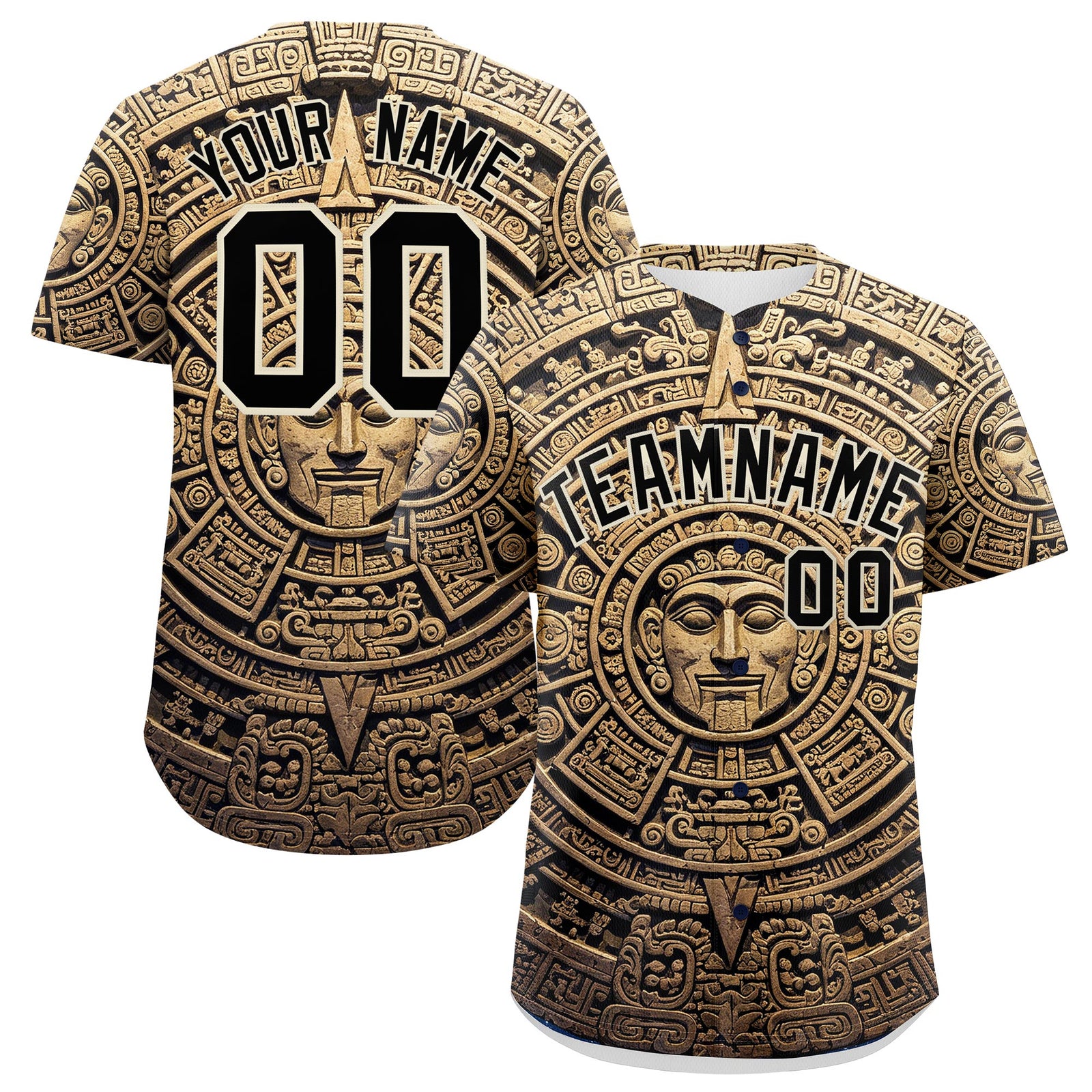 Custom Red Cream Graffiti Pattern Mexican style Stretch Fabric Baseball Jersey| KXKSHOP
