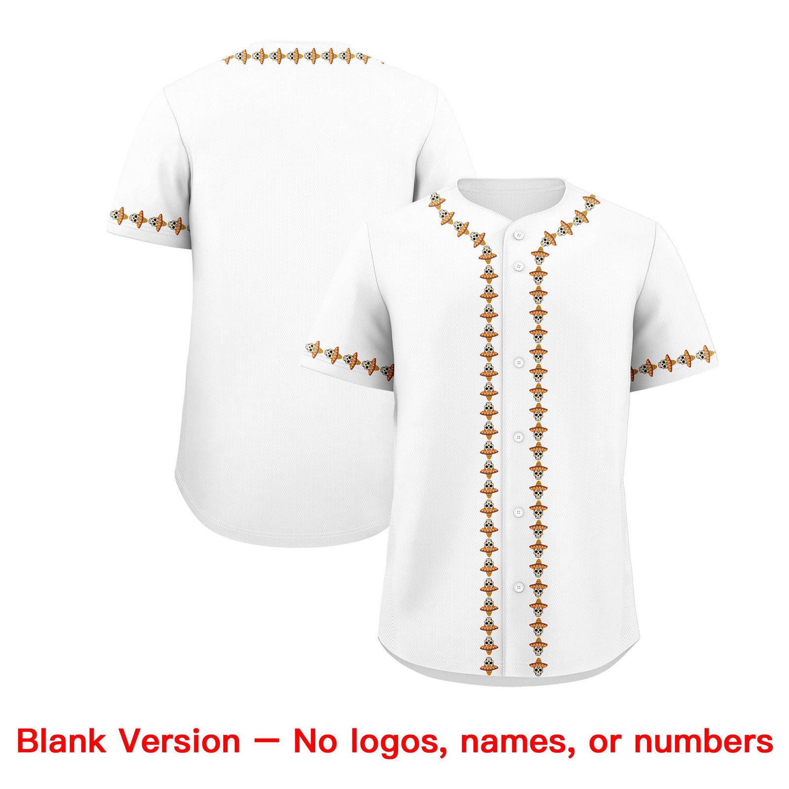 Custom White Kelly Green Red Graffiti Pattern Mexican style Stretch Fabric Baseball Jersey| KXKSHOP