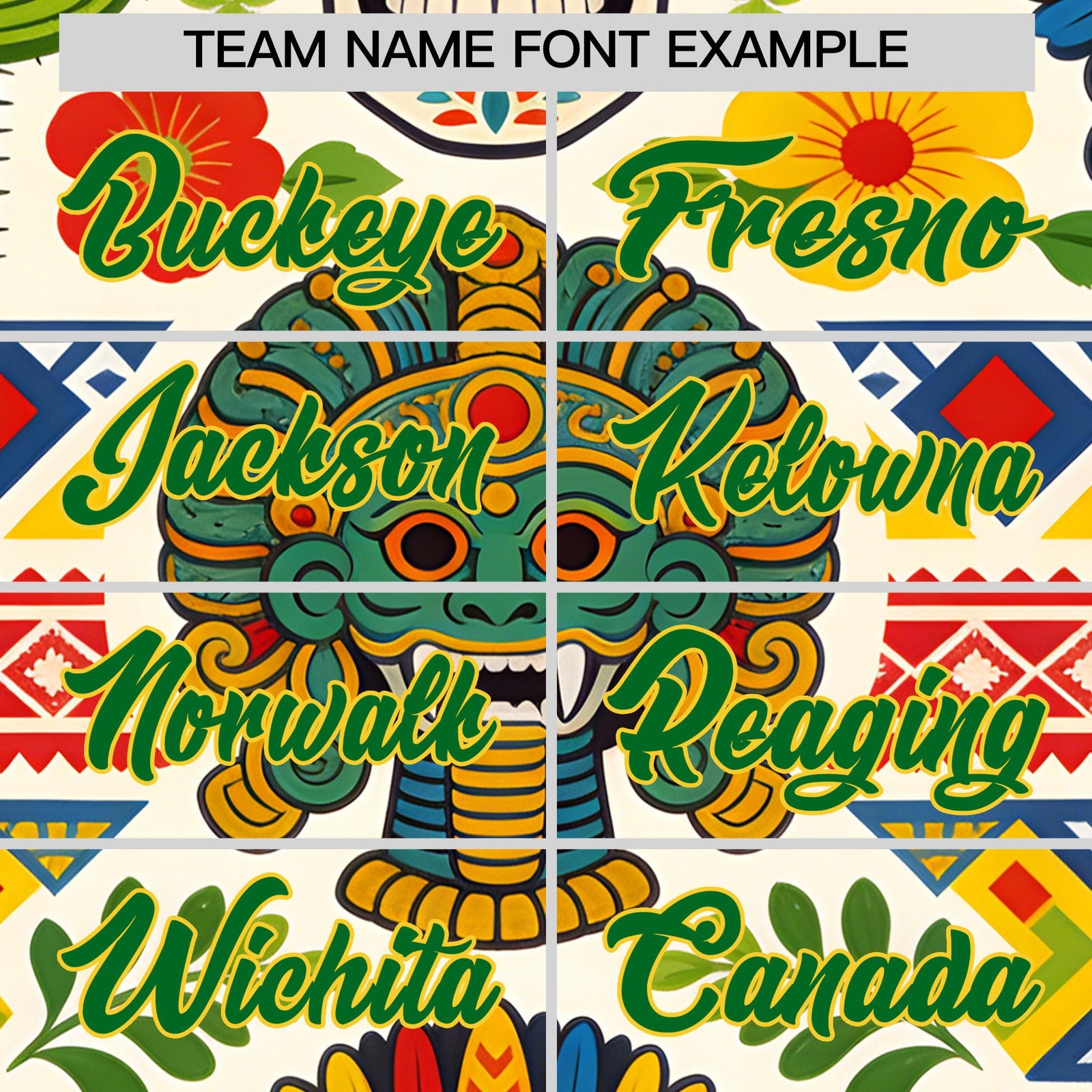 Custom White Kelly Green Gold Graffiti Pattern Mexican style Stretch Fabric Baseball Jersey| KXKSHOP