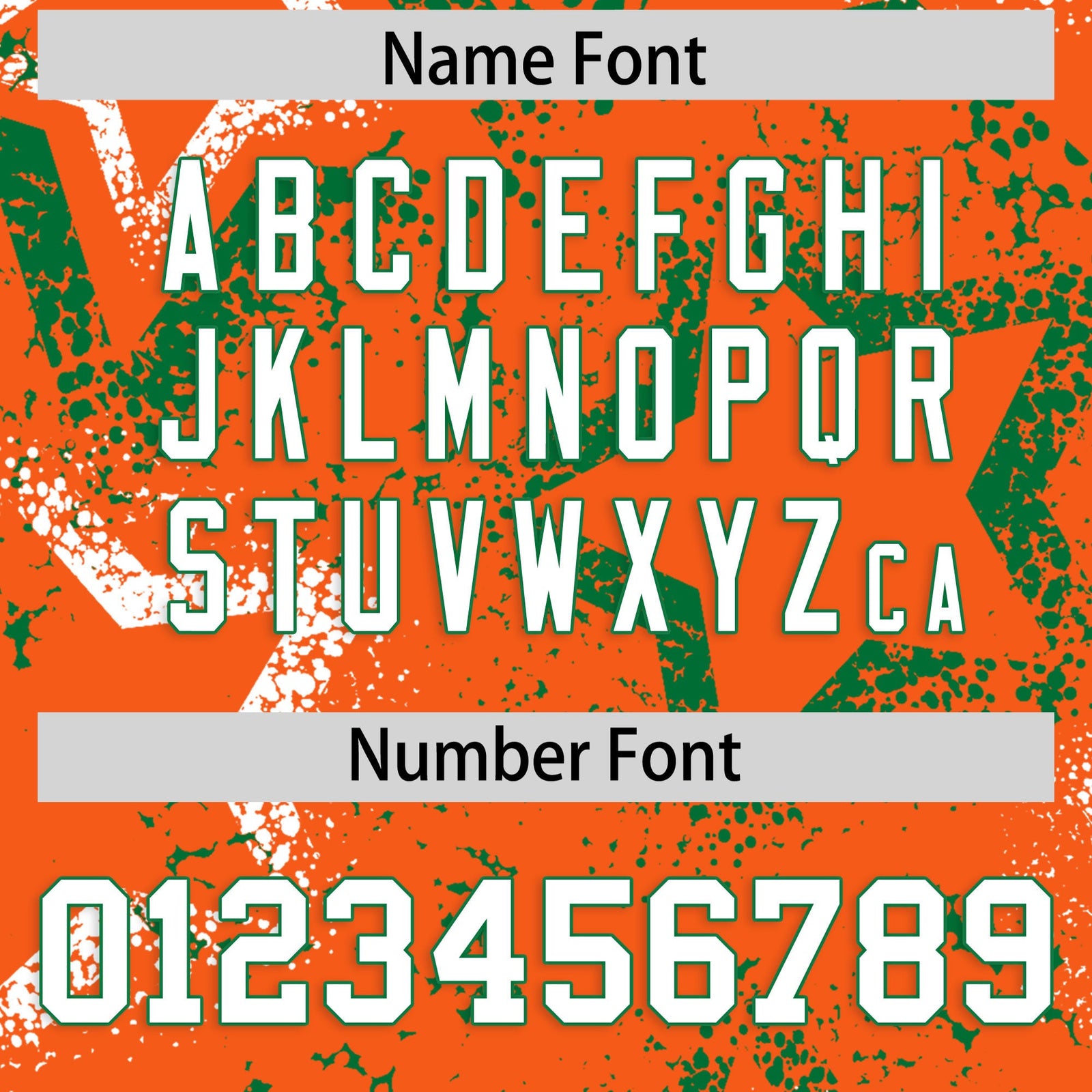 Custom Orange Kelly Green White Star-Shaped Ink Texture Graffiti Pattern Baseball Jersey | Sublimation Printed & Stitched,Add Name and Numbern,Perfect for Parties,Perfect for Training | KXKSHOP