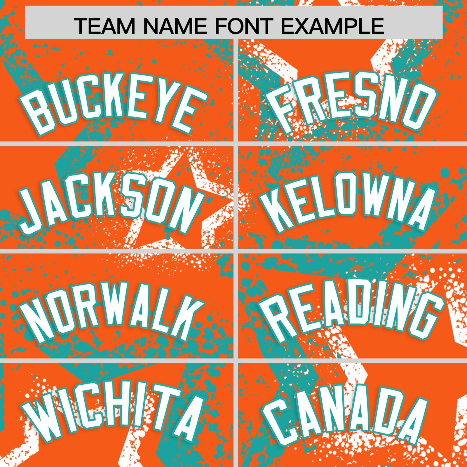 Custom Orange White Aqua Star-Shaped Ink Texture Graffiti Pattern Baseball Jersey | Sublimation Printed & Stitched,Add Name and Numbern,Perfect for Parties,Perfect for Training | KXKSHOP