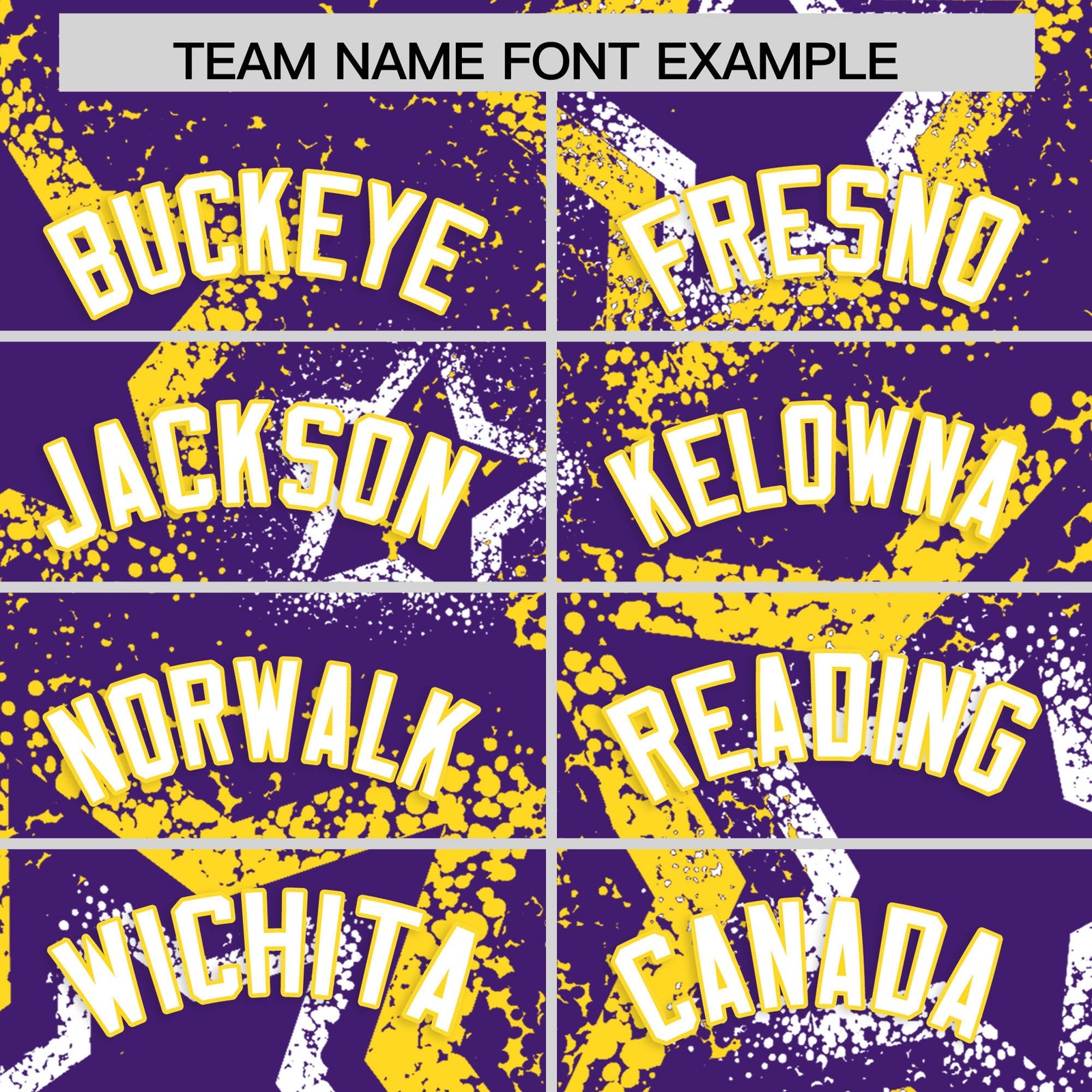 Custom Purple White Gold Star-Shaped Ink Texture Graffiti Pattern Baseball Jersey | Sublimation Printed & Stitched,Add Name and Numbern,Perfect for Parties,Perfect for Training | KXKSHOP