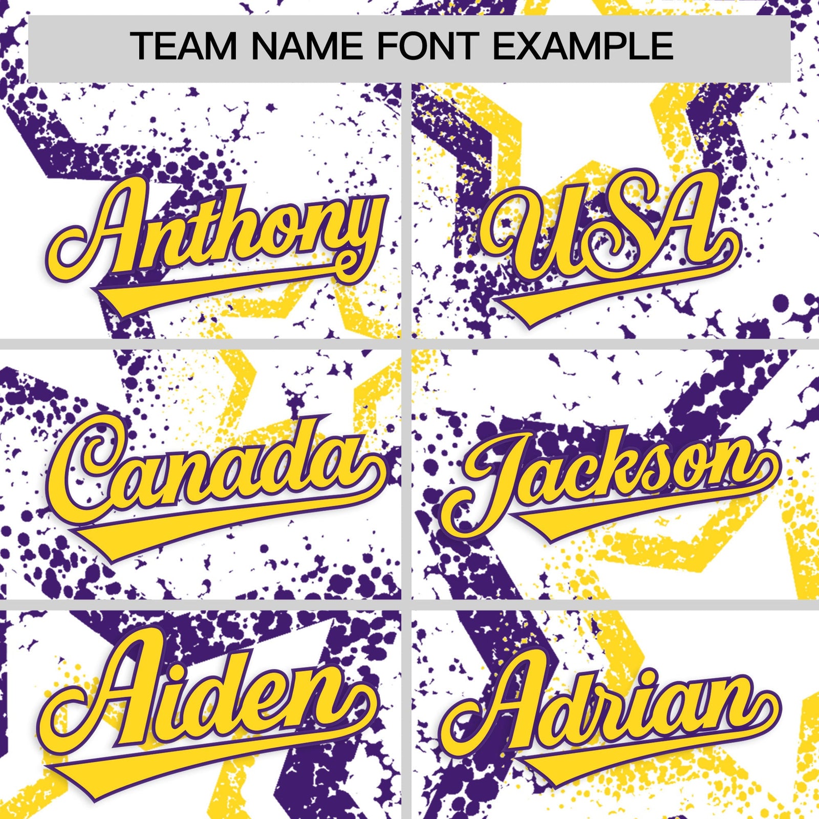 Custom White Gold Purple Star-Shaped Ink Texture Graffiti Pattern Baseball Jersey | Sublimation Printed & Stitched,Add Name and Numbern,Perfect for Parties,Perfect for Training | KXKSHOP