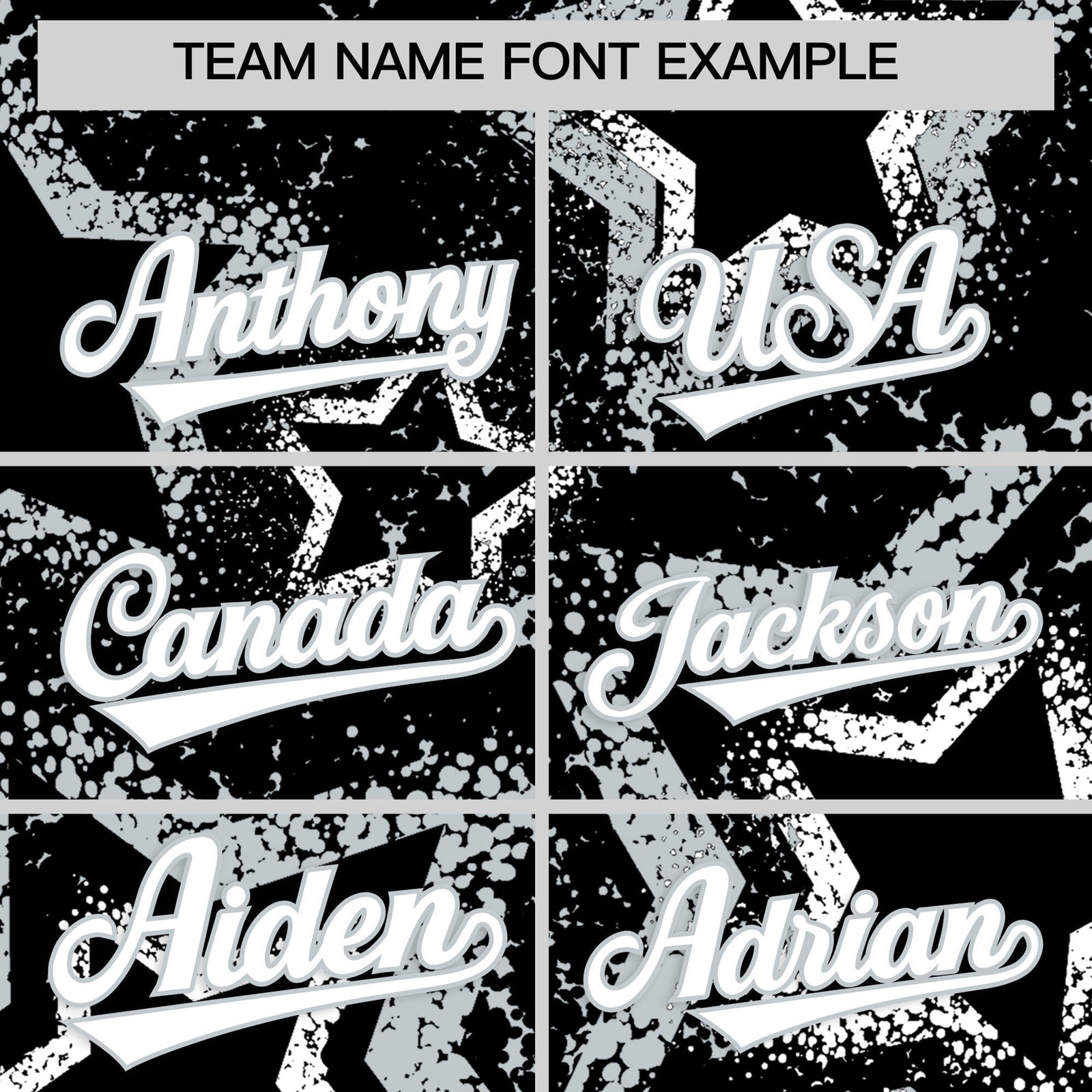 Custom Black White Silver Star-Shaped Ink Texture Graffiti Pattern Baseball Jersey | Sublimation Printed & Stitched,Add Name and Numbern,Perfect for Parties,Perfect for Training | KXKSHOP