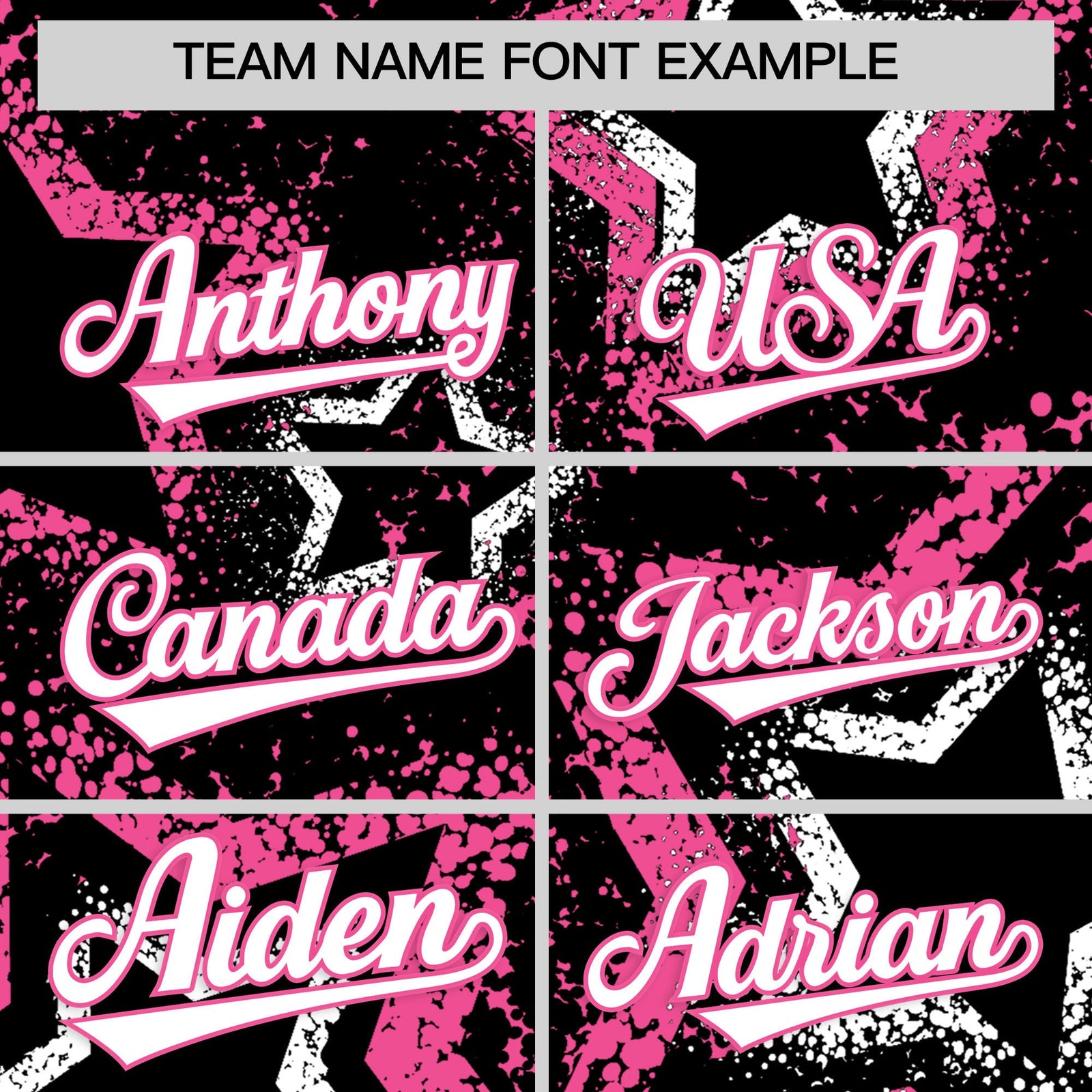 Custom Black White Pink Star-Shaped Ink Texture Graffiti Pattern Baseball Jersey | Sublimation Printed & Stitched,Add Name and Numbern,Perfect for Parties,Perfect for Training | KXKSHOP