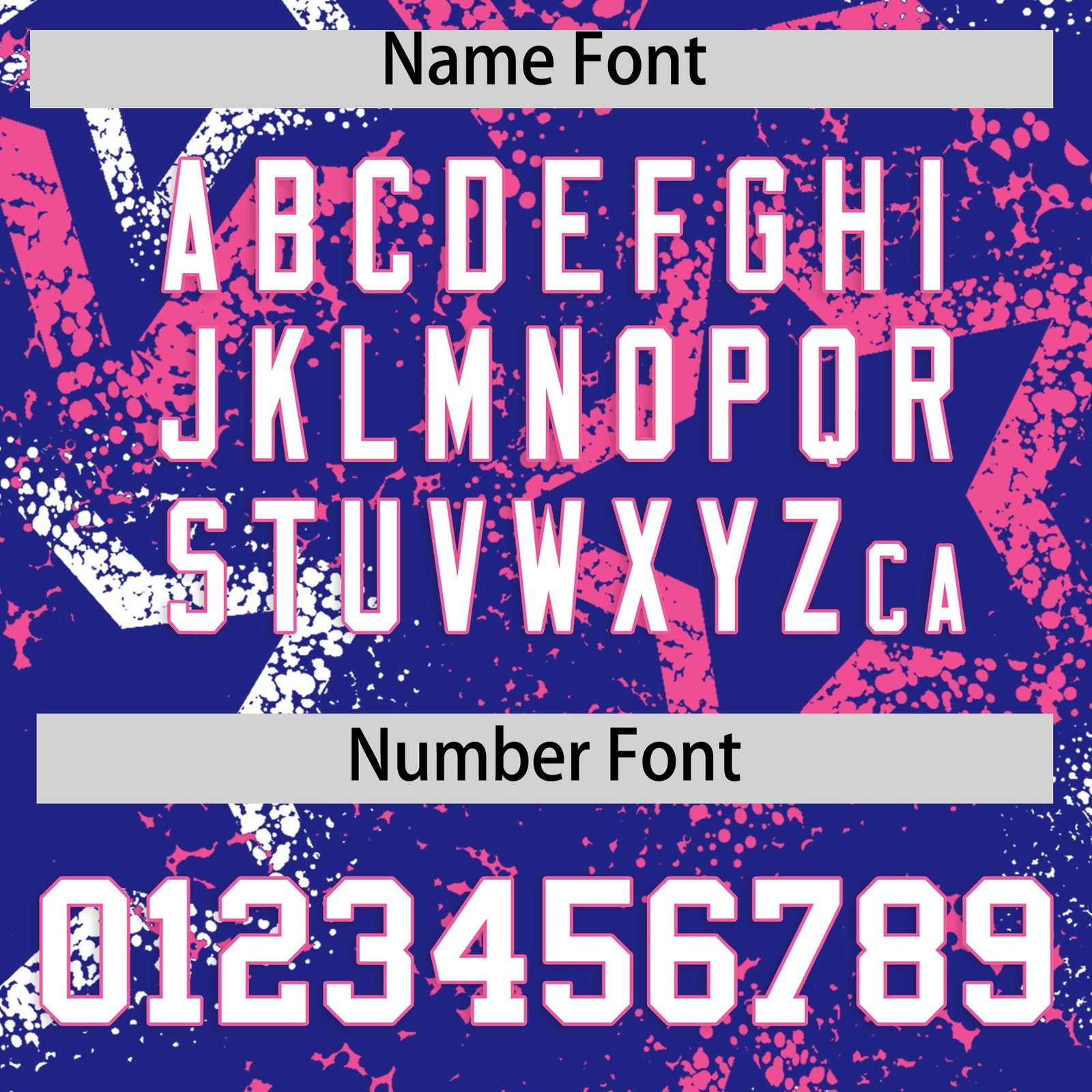 Custom Royal Blue White Pink Star-Shaped Ink Texture Graffiti Pattern Baseball Jersey | Sublimation Printed & Stitched,Add Name and Numbern,Perfect for Parties,Perfect for Training | KXKSHOP