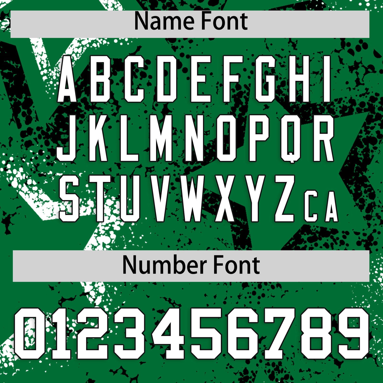 Custom Kelly Green White Star-Shaped Ink Texture Graffiti Pattern Baseball Jersey | Sublimation Printed & Stitched,Add Name and Numbern,Perfect for Parties,Perfect for Training | KXKSHOP