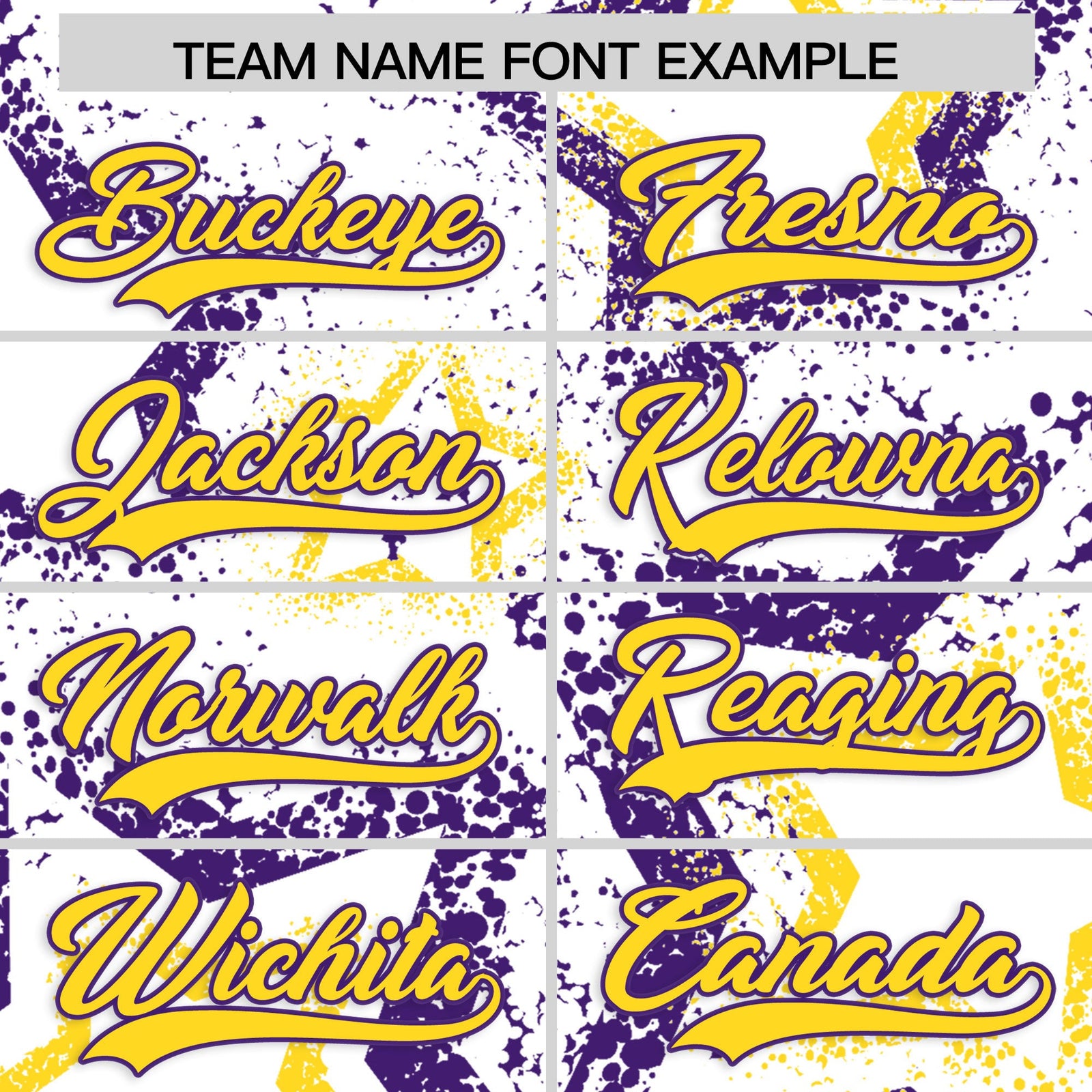 Custom White Gold Purple Star-Shaped Ink Texture Graffiti Pattern Baseball Jersey | Sublimation Printed & Stitched,Add Name and Numbern,Perfect for Parties,Perfect for Training | KXKSHOP