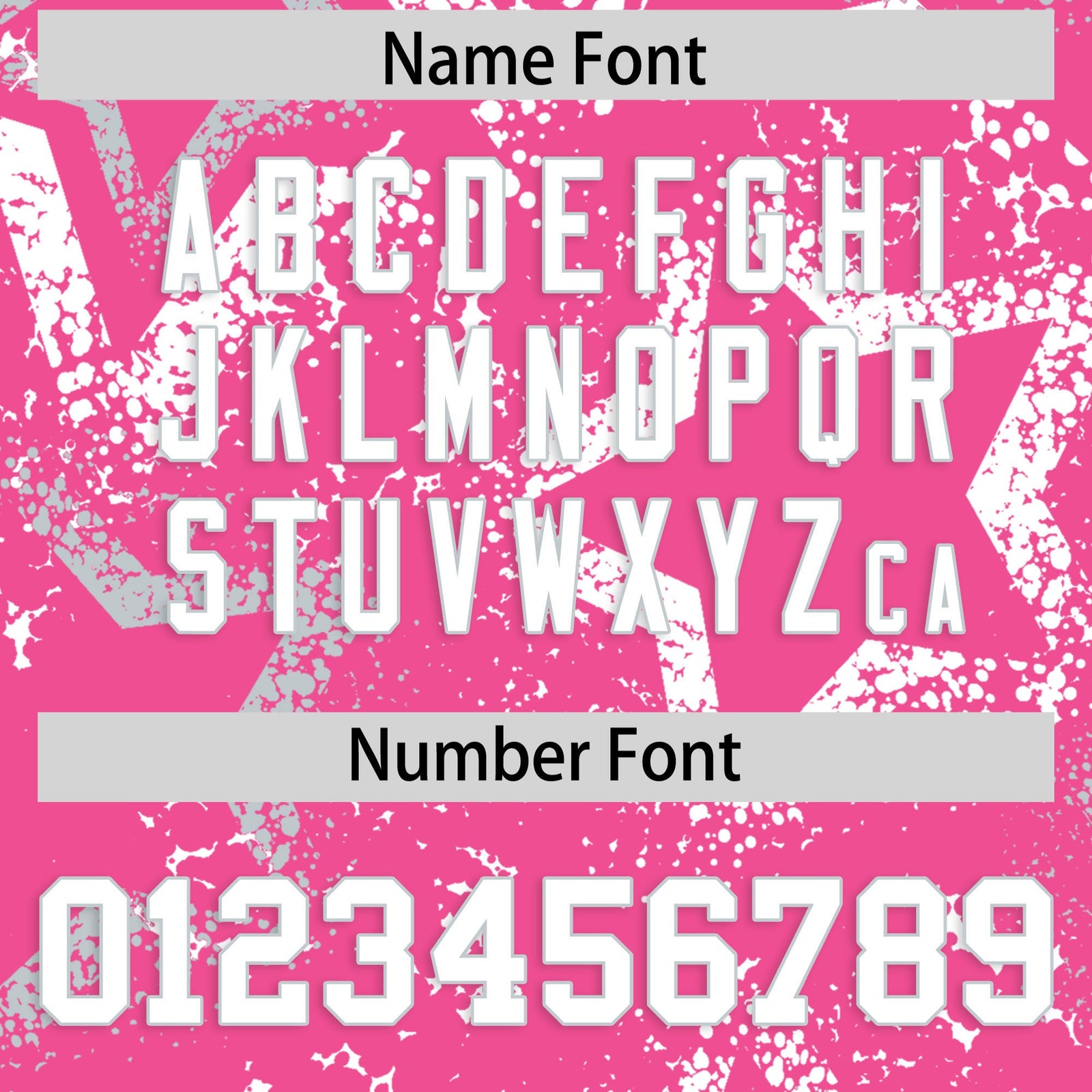 Custom Pink Silver White Star-Shaped Ink Texture Graffiti Pattern Baseball Jersey | Sublimation Printed & Stitched,Add Name and Numbern,Perfect for Parties,Perfect for Training | KXKSHOP