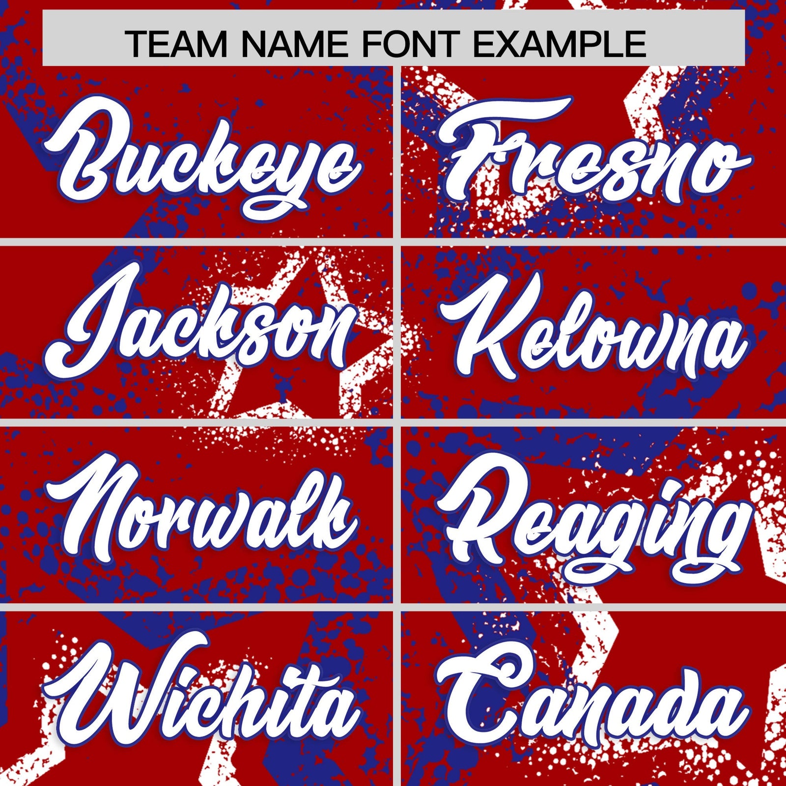 Custom Red White Royal Blue Star-Shaped Ink Texture Graffiti Pattern Baseball Jersey | Sublimation Printed & Stitched,Add Name and Numbern,Perfect for Parties,Perfect for Training | KXKSHOP