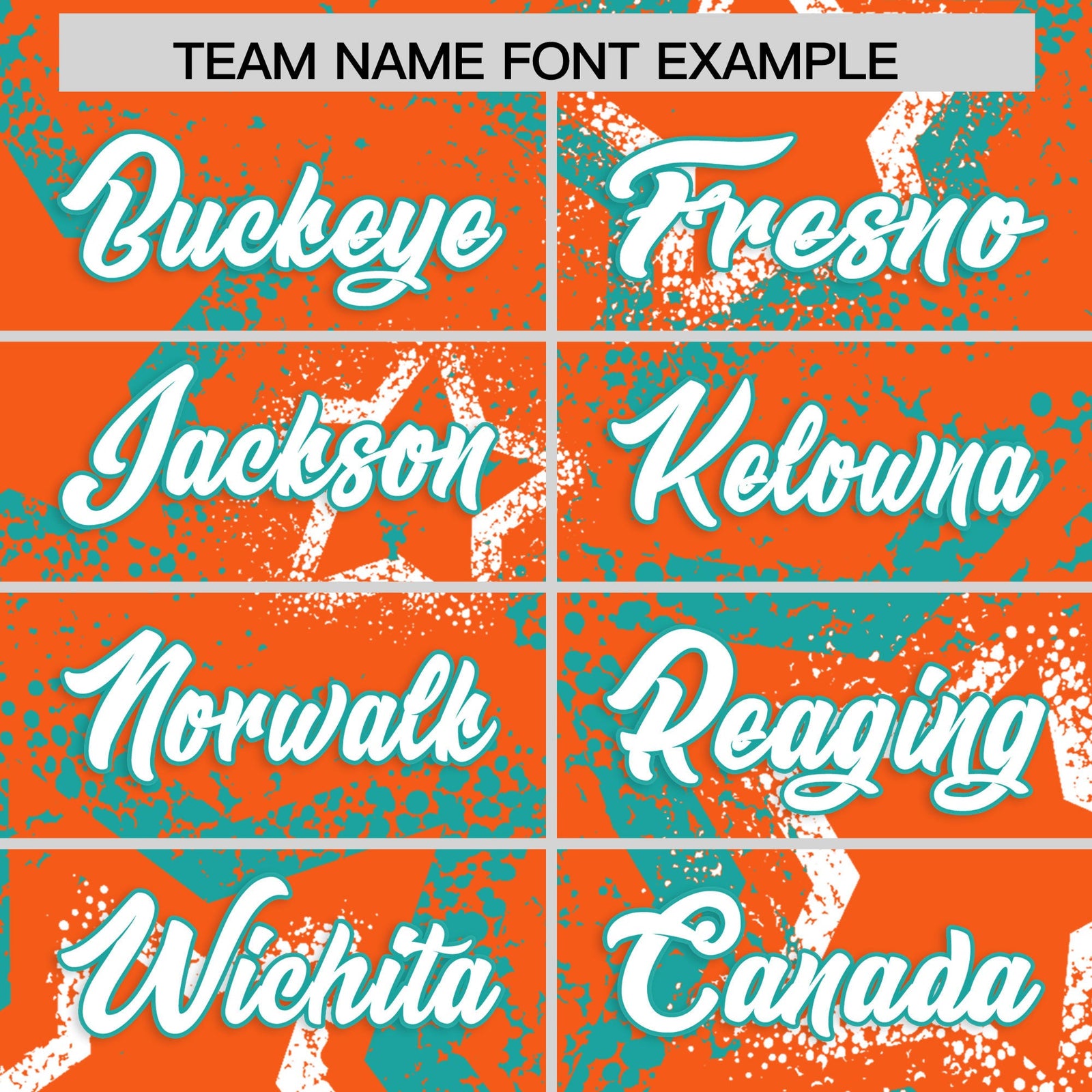 Custom Orange White Aqua Star-Shaped Ink Texture Graffiti Pattern Baseball Jersey | Sublimation Printed & Stitched,Add Name and Numbern,Perfect for Parties,Perfect for Training | KXKSHOP