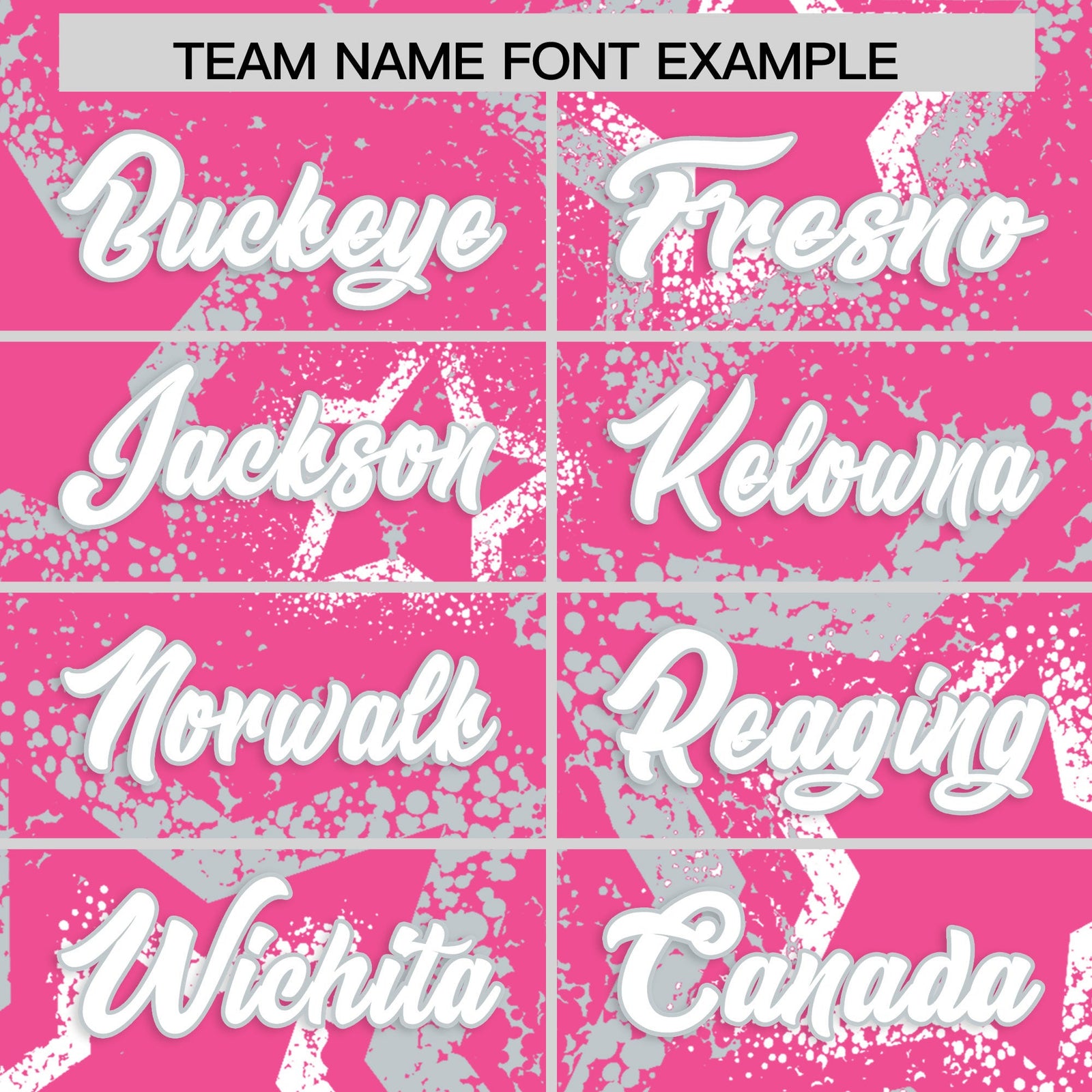 Custom Pink White Silver Star-Shaped Ink Texture Graffiti Pattern Baseball Jersey | Sublimation Printed & Stitched,Add Name and Numbern,Perfect for Parties,Perfect for Training | KXKSHOP