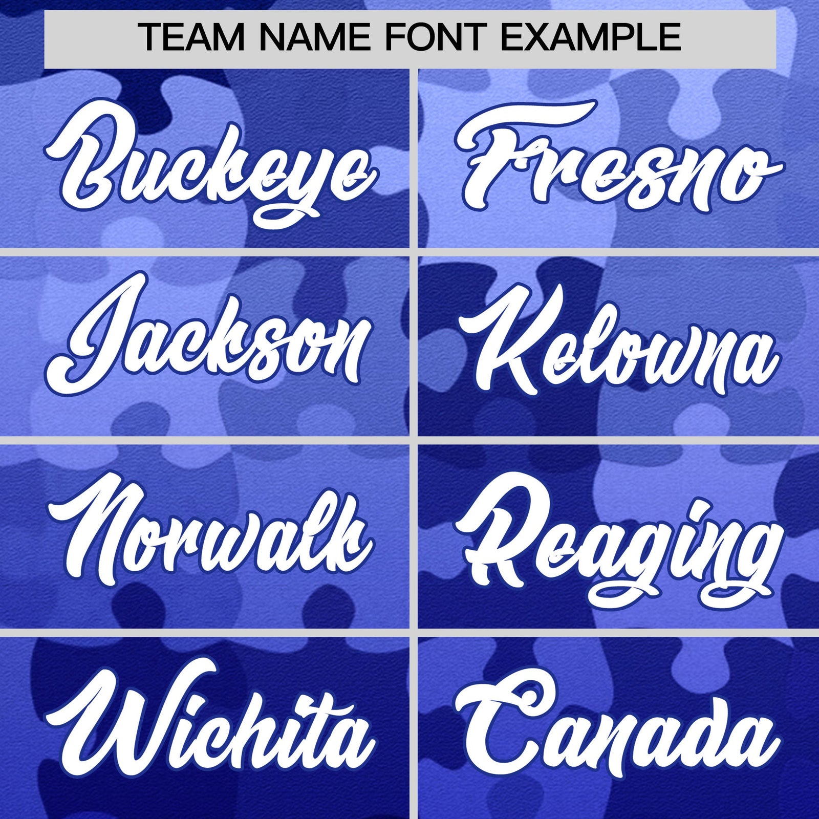 Custom White Royal Blue Puzzle Elements Baseball Jersey | Sublimation Printed & Stitched,Add Name and Numbern,Perfect for Teams | KXKSHOP