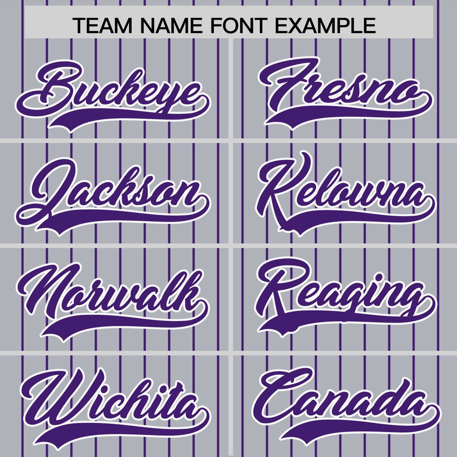 Custom Gray Purple Pinstripe Personalized Two-Tone Authentic Baseball Jersey