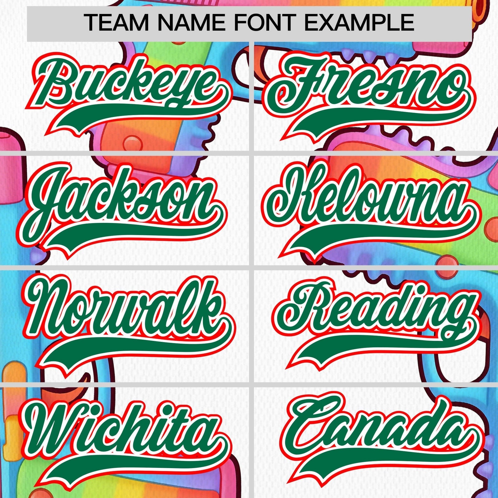 Custom Youth Baseball Jersey White Kelly Green Sugar-Coated Firepower Graffiti Pattern Hip-hop