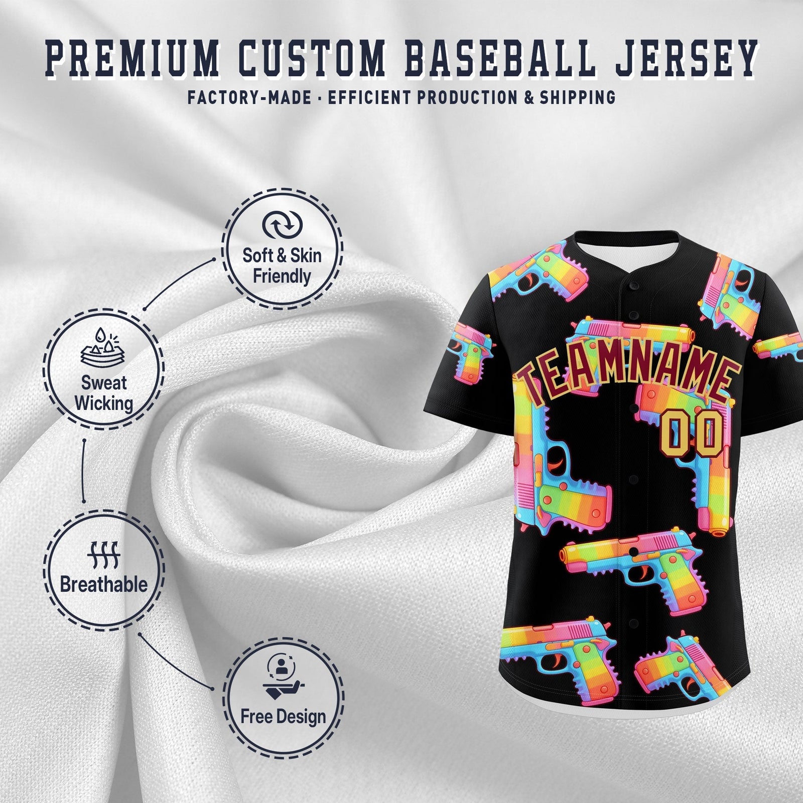 Custom Youth Baseball Jersey Black Crimson Sugar-Coated Firepower Graffiti Pattern Hip-hop