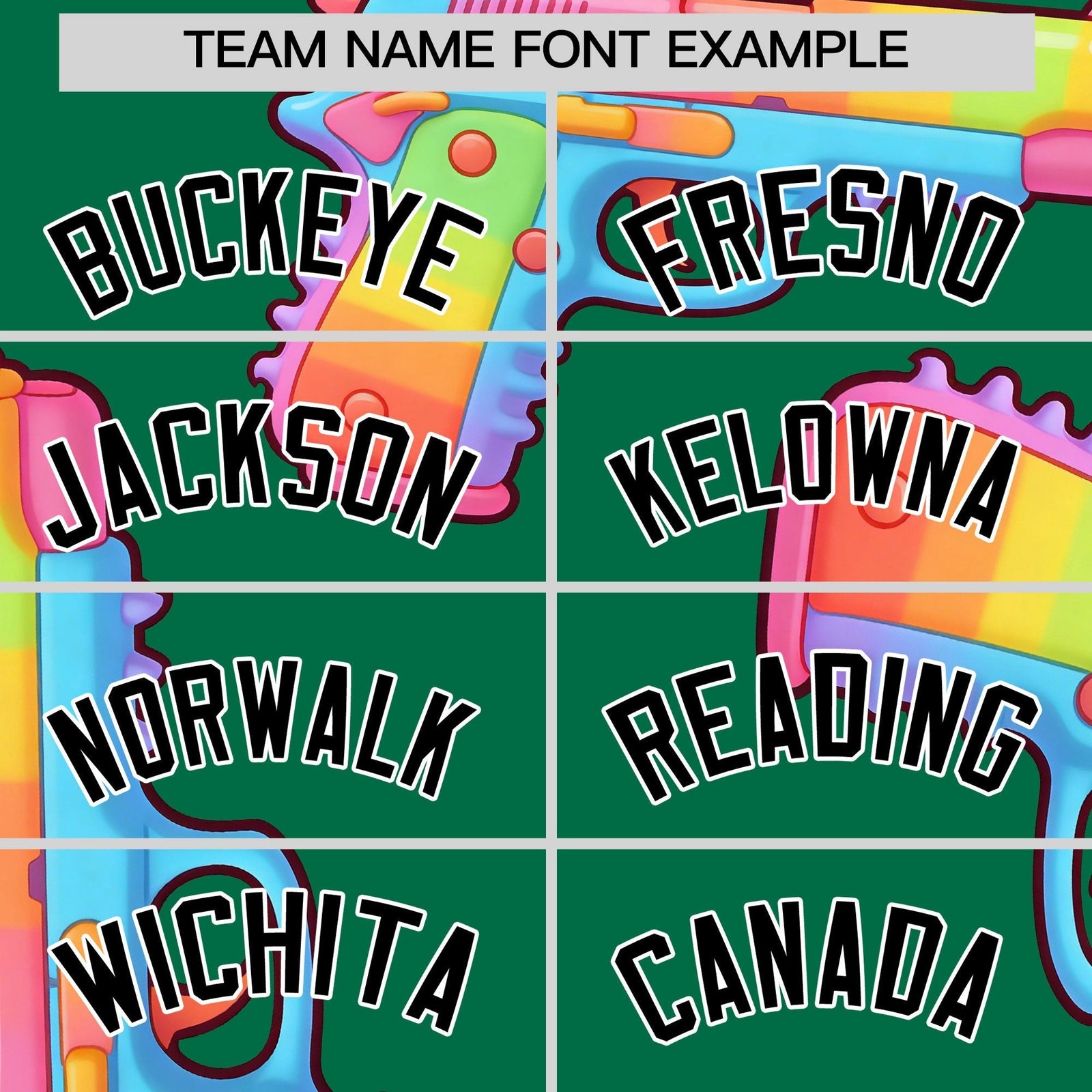 Custom Youth Baseball Jersey Kelly Green Black Sugar-Coated Firepower Graffiti Pattern Urban Fashion