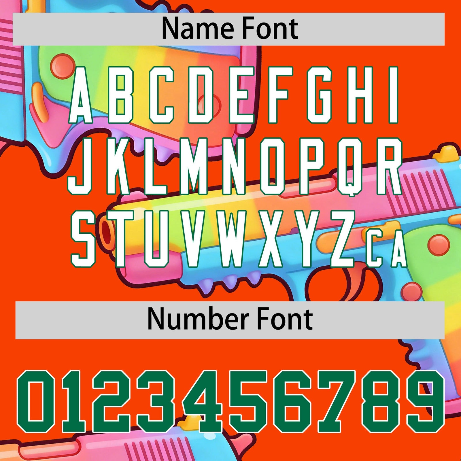 Custom Youth Baseball Jersey Orange Kelly Green Sugar-Coated Firepower Graffiti Pattern Hip-hop