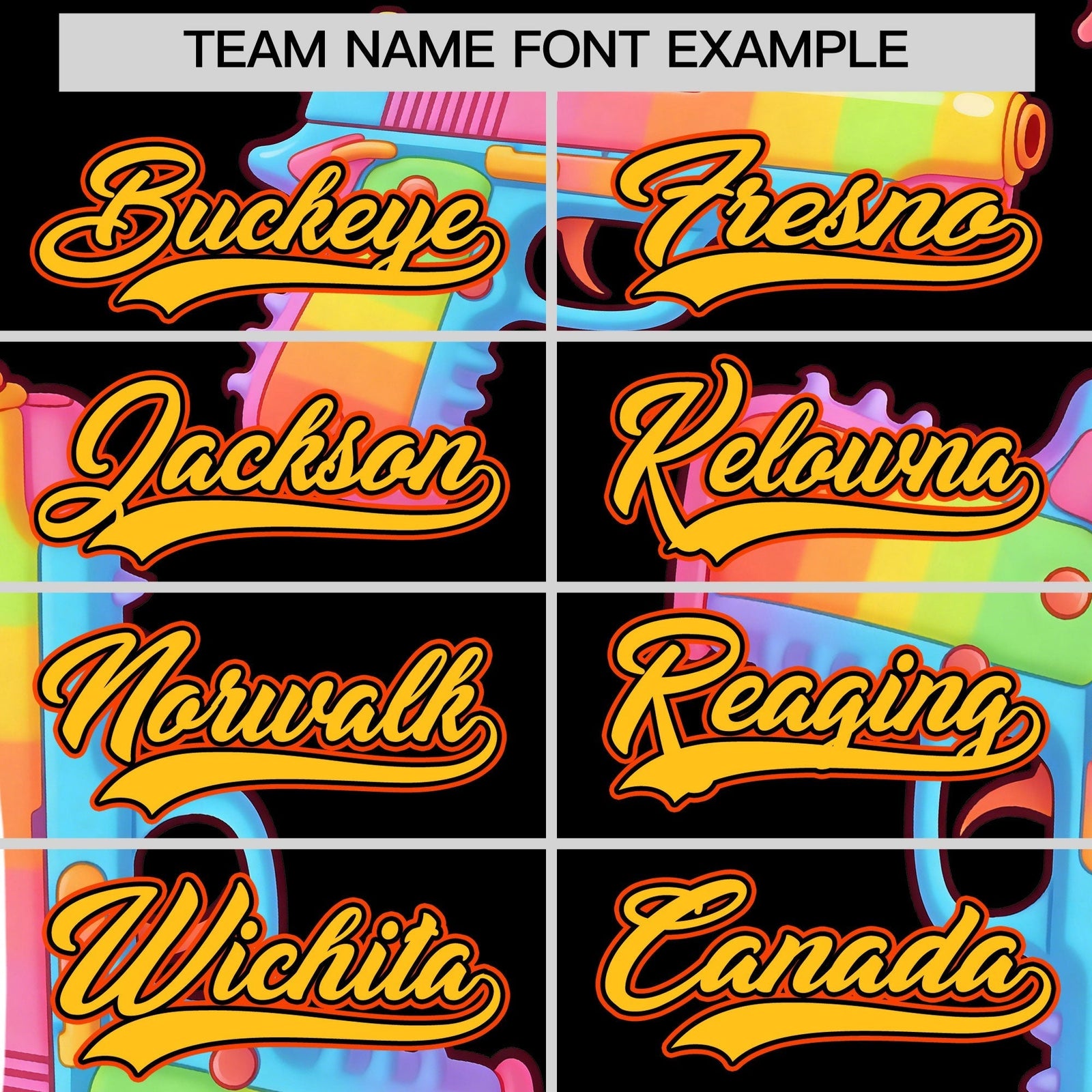 Custom Youth Baseball Jersey Black Yellow Sugar-Coated Firepower Graffiti Pattern Hip-hop