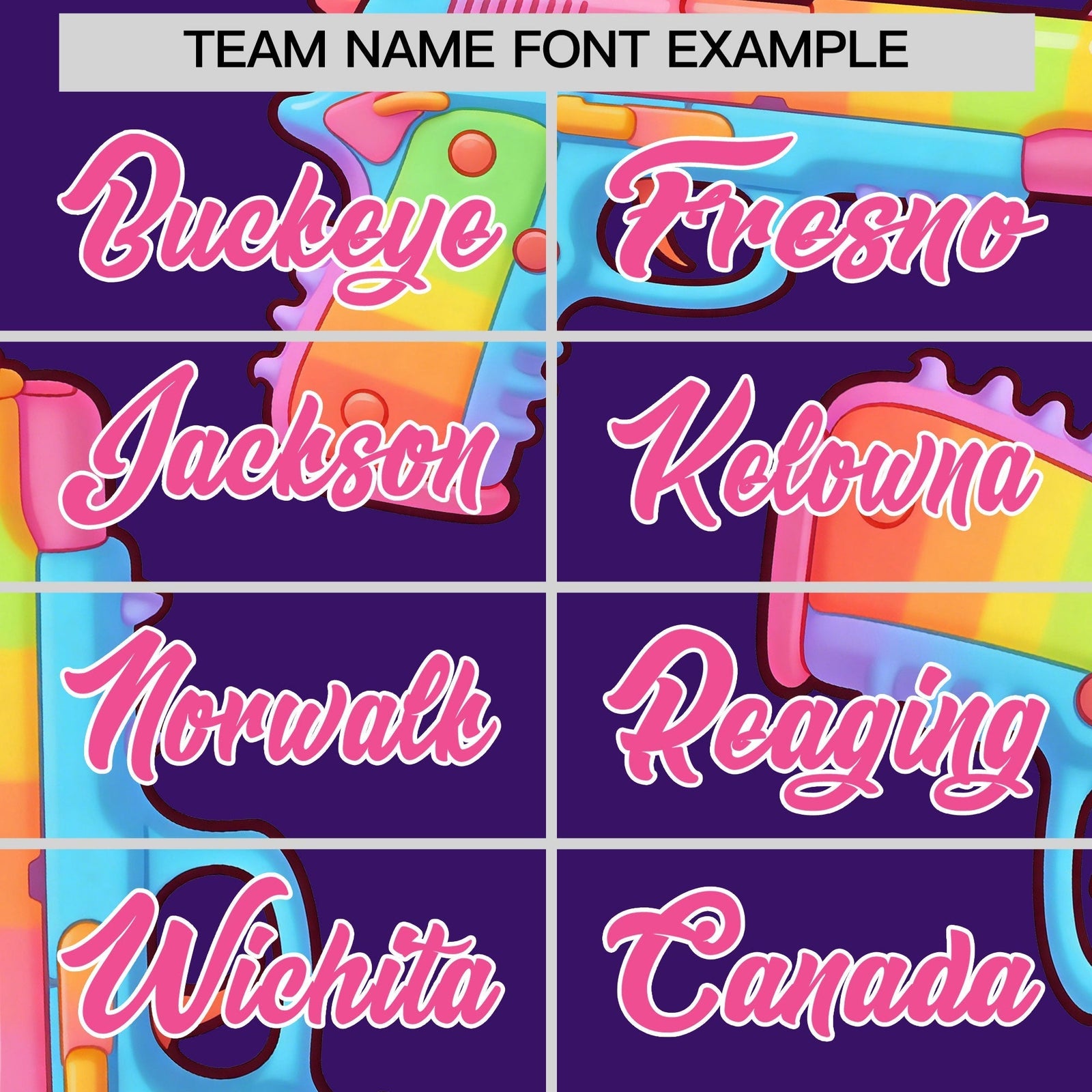 Custom Youth Baseball Jersey Purple Pink Sugar-Coated Firepower Graffiti Pattern Street Style
