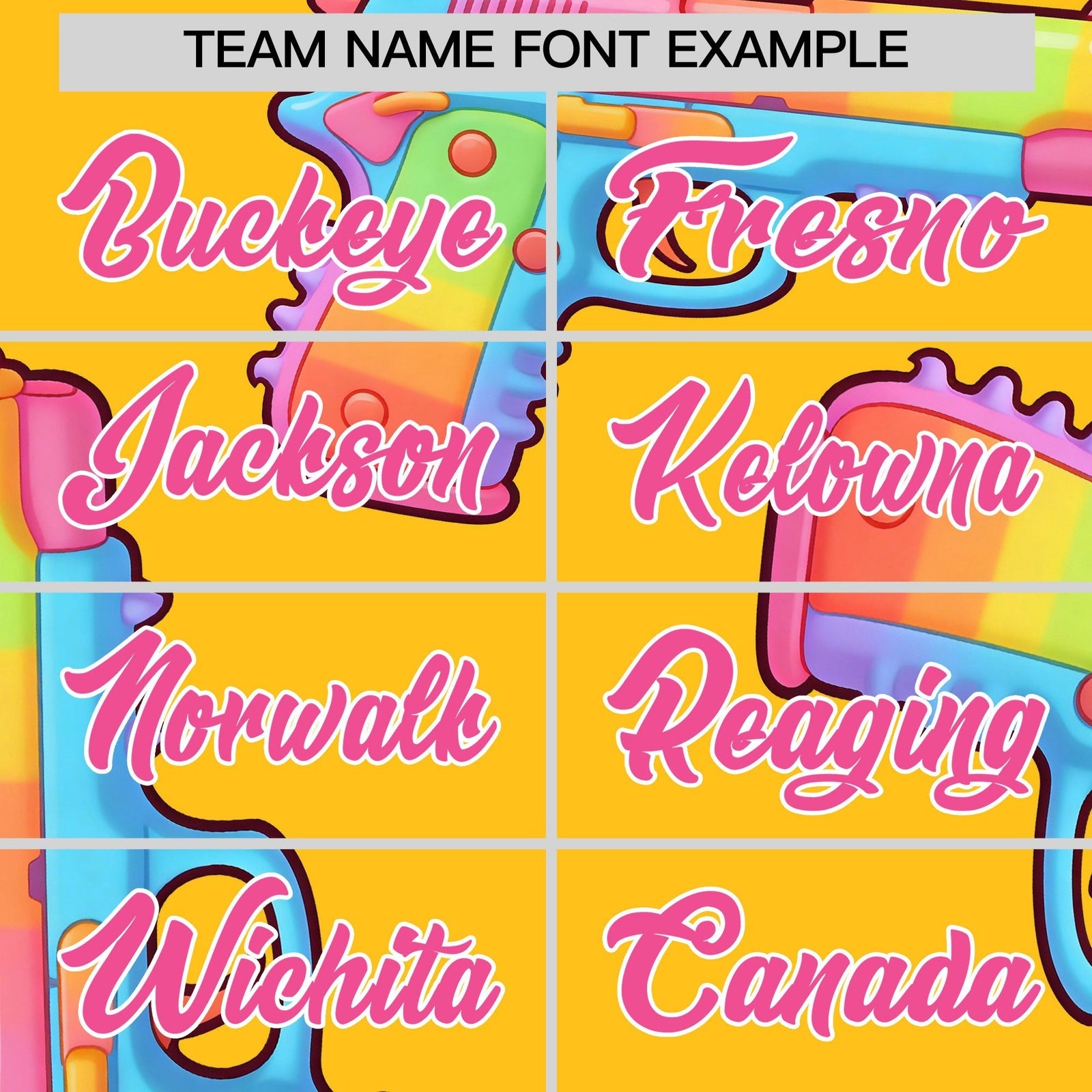 Custom Youth Baseball Jersey Yellow Pink Sugar-Coated Firepower Graffiti Pattern Hip-hop