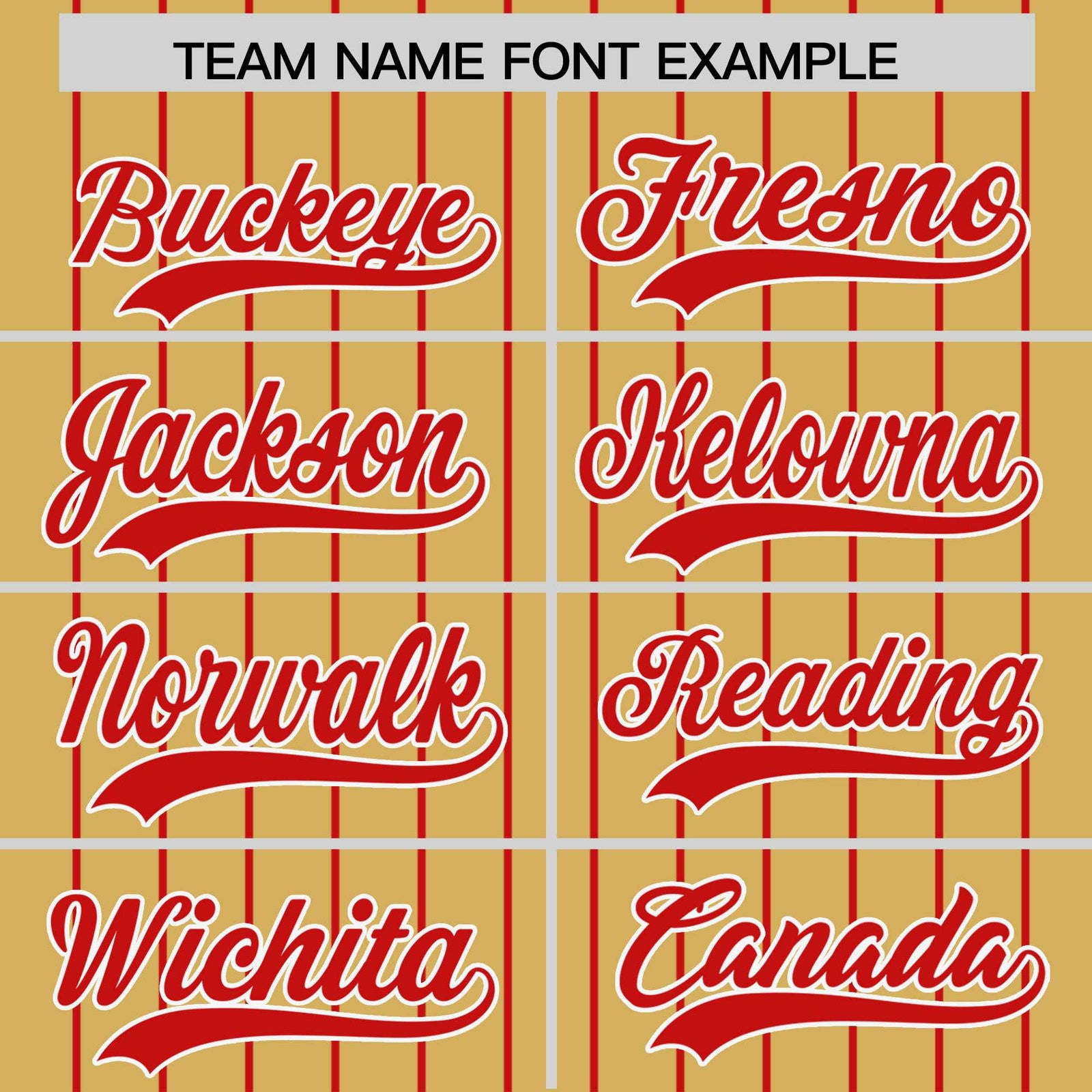 Custom Old Gold Red Pinstripe Personalized Two-Tone Authentic Baseball Jersey