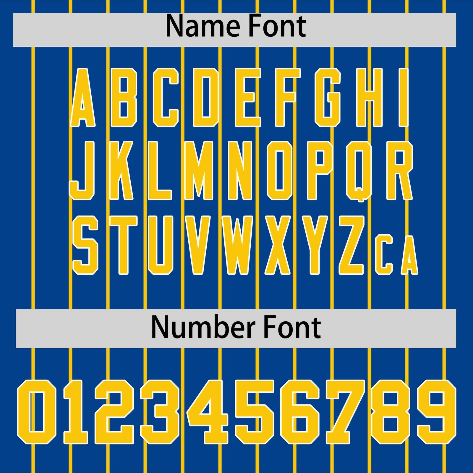 Custom Gold Royal Pinstripe Personalized Two-Tone Authentic Baseball Jersey