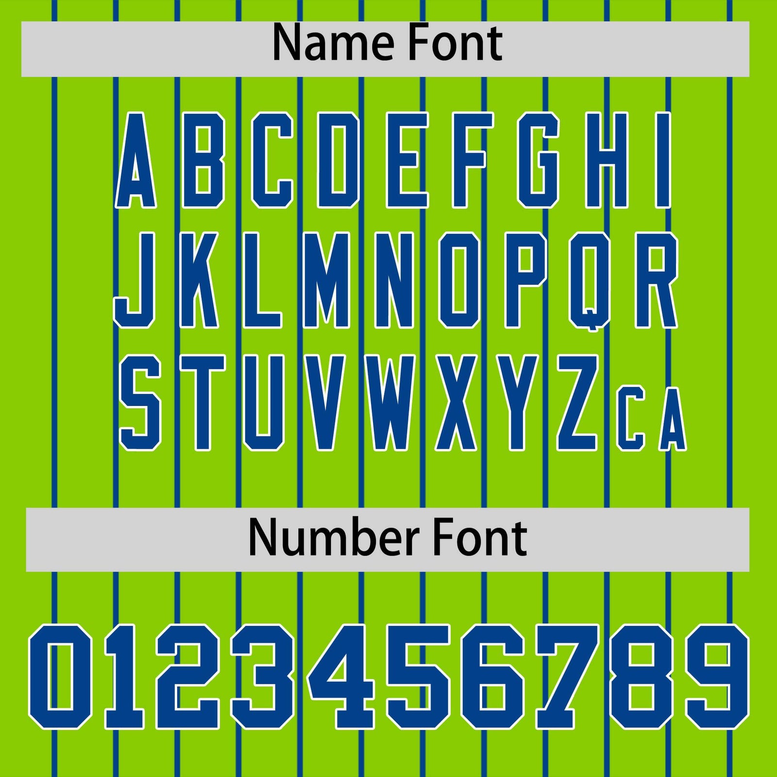 Custom Royal Neon Green Pinstripe Personalized Two-Tone Authentic Baseball Jersey